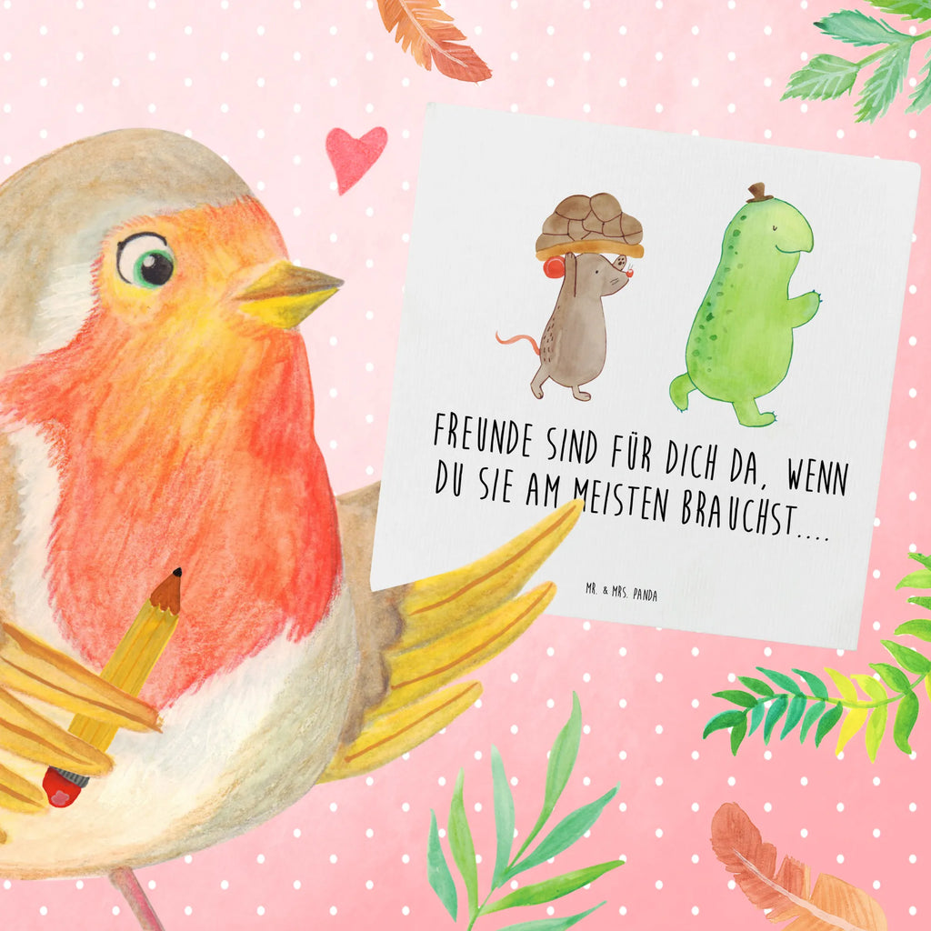 Deluxe Karte Schildkröte Maus Hochzeitskarte, Grußkarte, Hochwertige Grußkarte, Hochwertige Klappkarte, Klappkarte, Karte, Geburtstagskarte, Einladungskarte, Glückwunschkarte, Schildkröte, beste Freunde, Freundinnen, beste Freundinnen, Maus, Freunde