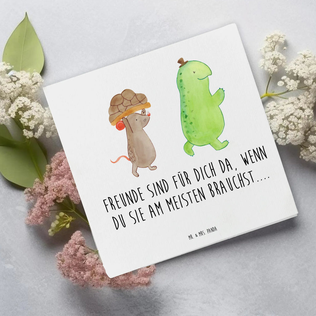 Deluxe Karte Schildkröte Maus Hochzeitskarte, Grußkarte, Hochwertige Grußkarte, Hochwertige Klappkarte, Klappkarte, Karte, Geburtstagskarte, Einladungskarte, Glückwunschkarte, Schildkröte, beste Freunde, Freundinnen, beste Freundinnen, Maus, Freunde