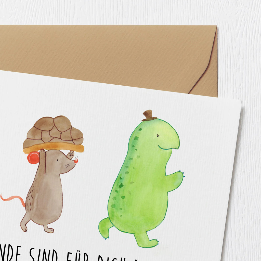 Deluxe Karte Schildkröte Maus Hochzeitskarte, Grußkarte, Hochwertige Grußkarte, Hochwertige Klappkarte, Klappkarte, Karte, Geburtstagskarte, Einladungskarte, Glückwunschkarte, Schildkröte, beste Freunde, Freundinnen, beste Freundinnen, Maus, Freunde