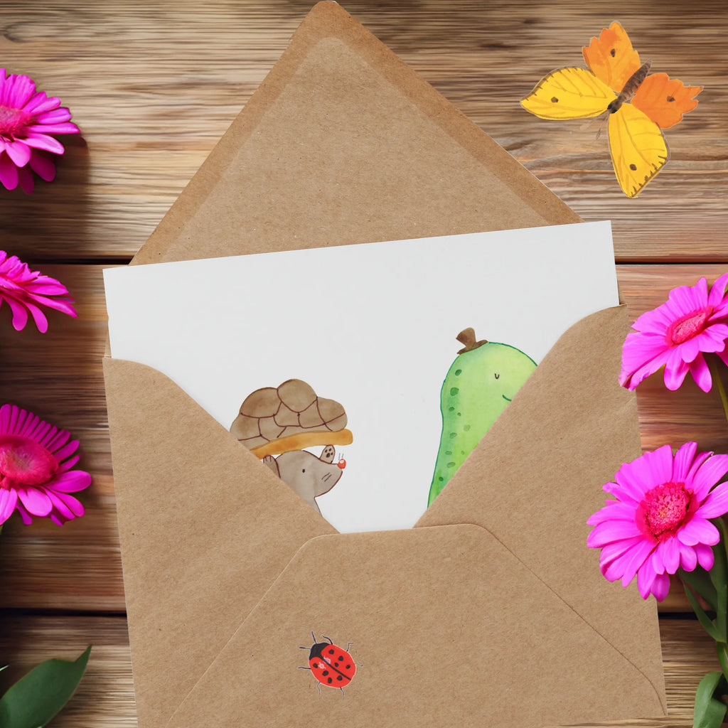 Deluxe Karte Schildkröte Maus Hochzeitskarte, Grußkarte, Hochwertige Grußkarte, Hochwertige Klappkarte, Klappkarte, Karte, Geburtstagskarte, Einladungskarte, Glückwunschkarte, Schildkröte, beste Freunde, Freundinnen, beste Freundinnen, Maus, Freunde