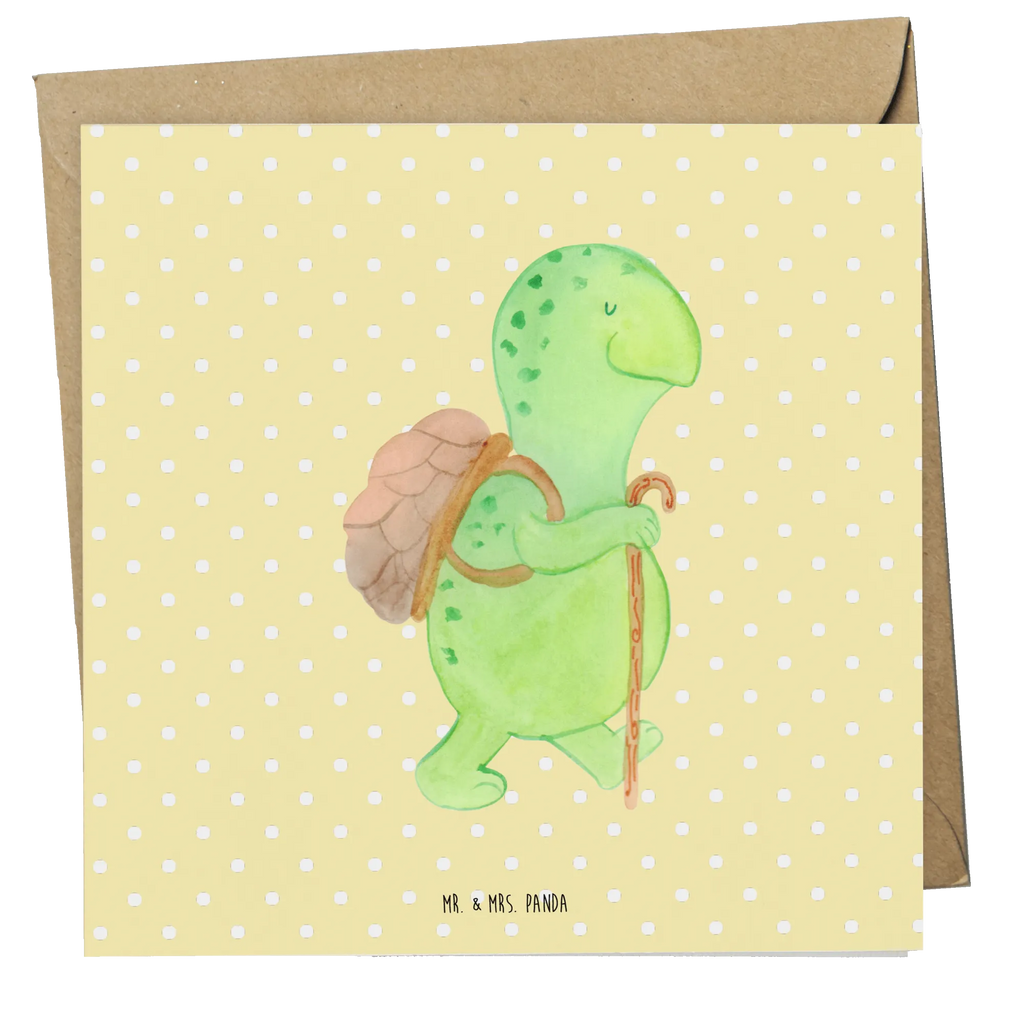 Deluxe Karte Schildkröte Wanderer Hochwertige Klappkarte, Grußkarte, Hochwertige Grußkarte, Hochzeitskarte, Klappkarte, Karte, Glückwunschkarte, Einladungskarte, Geburtstagskarte, Schildkröte, Motivation, Neuanfang, Motivationssprüche, Schildkröten, Motivationsspruch