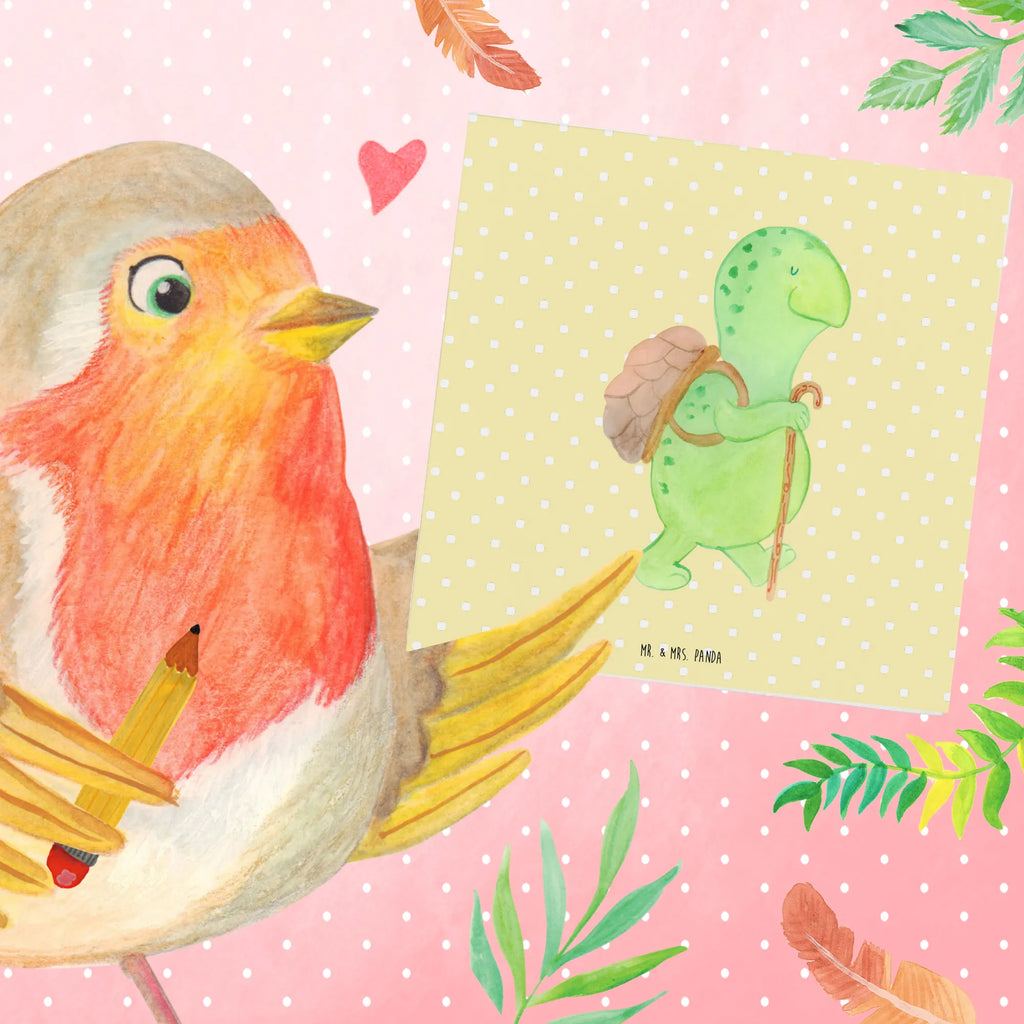 Deluxe Karte Schildkröte Wanderer Hochwertige Klappkarte, Grußkarte, Hochwertige Grußkarte, Hochzeitskarte, Klappkarte, Karte, Glückwunschkarte, Einladungskarte, Geburtstagskarte, Schildkröte, Motivation, Neuanfang, Motivationssprüche, Schildkröten, Motivationsspruch