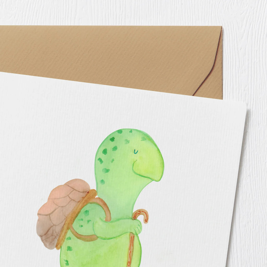 Deluxe Karte Schildkröte Wanderer Hochwertige Klappkarte, Grußkarte, Hochwertige Grußkarte, Hochzeitskarte, Klappkarte, Karte, Glückwunschkarte, Einladungskarte, Geburtstagskarte, Schildkröte, Motivation, Neuanfang, Motivationssprüche, Schildkröten, Motivationsspruch
