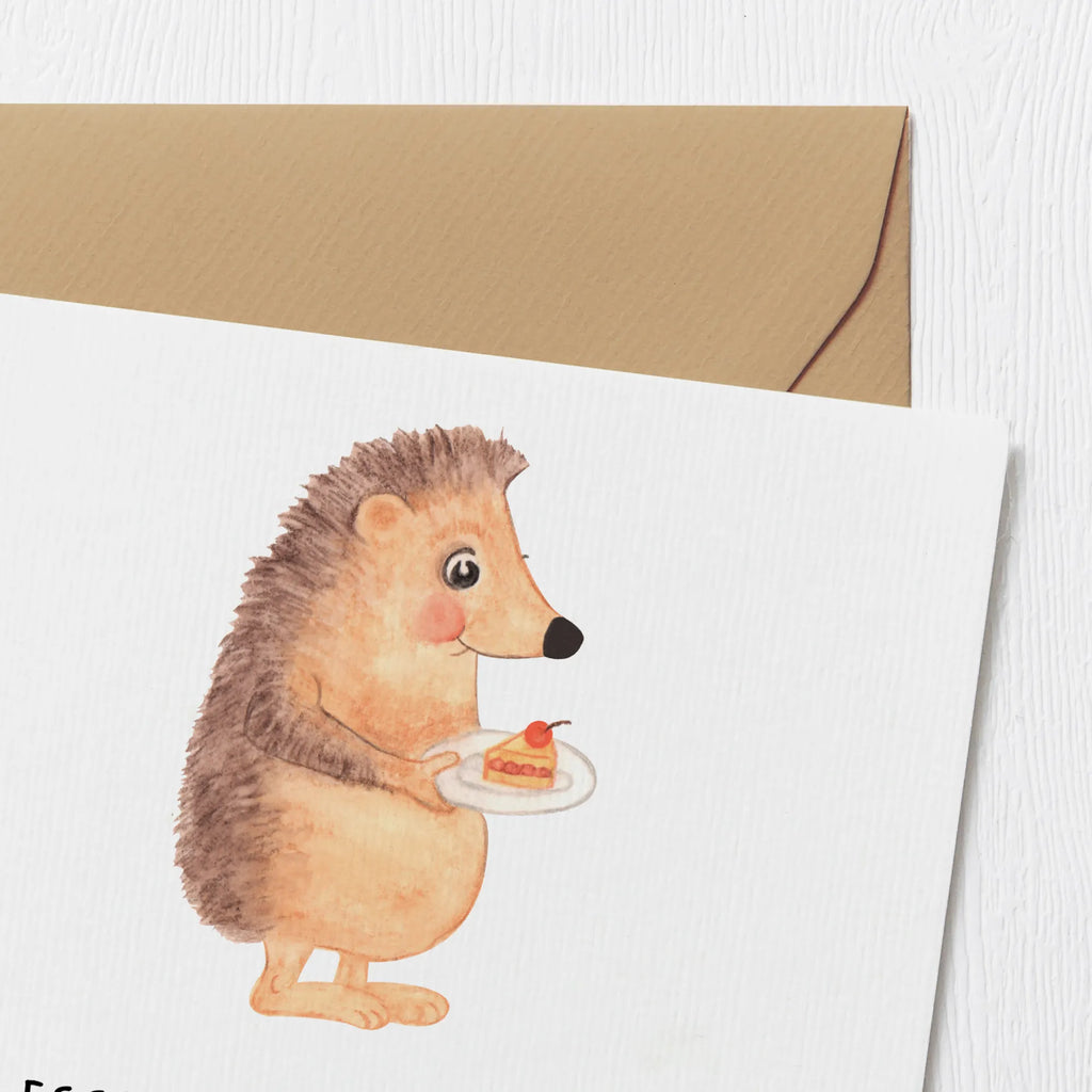 Deluxe Karte Igel Kuchenstück Hochzeitskarte, Karte, Grußkarte, Einladungskarte, Klappkarte, Hochwertige Grußkarte, Geburtstagskarte, Glückwunschkarte, Hochwertige Klappkarte, Tiermotive, Gute Laune, lustige Sprüche, Tiere, Geburtstagskuchen, Igel, Einladung Party, Essen Spruch, Kuchen, Kuchen backen, Backen Geschenk, Torte