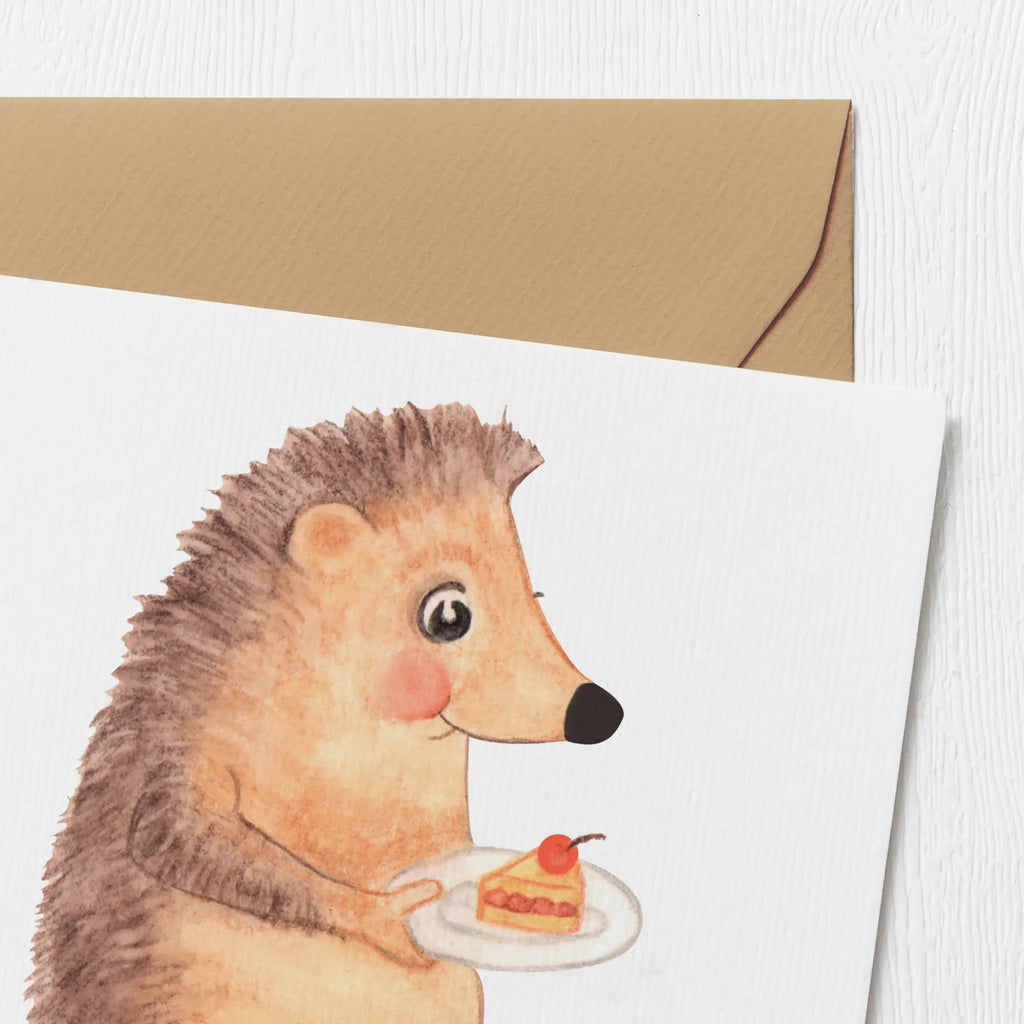 Deluxe Karte Igel Kuchenstück Hochzeitskarte, Karte, Grußkarte, Einladungskarte, Klappkarte, Hochwertige Grußkarte, Geburtstagskarte, Glückwunschkarte, Hochwertige Klappkarte, Tiermotive, Gute Laune, lustige Sprüche, Tiere, Geburtstagskuchen, Igel, Einladung Party, Essen Spruch, Kuchen, Kuchen backen, Backen Geschenk, Torte