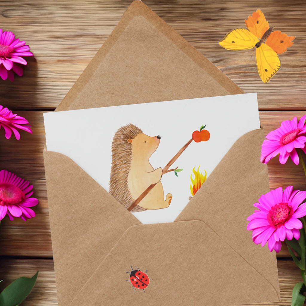 Deluxe Karte Igel Grillen Hochwertige Grußkarte, Hochwertige Klappkarte, Einladungskarte, Klappkarte, Grußkarte, Geburtstagskarte, Hochzeitskarte, Karte, Glückwunschkarte, Tiermotive, Gute Laune, lustige Sprüche, Tiere, Grillen, Sinn des Lebens, Spruch, Motivation, arbeitslos, Igel, Ziele