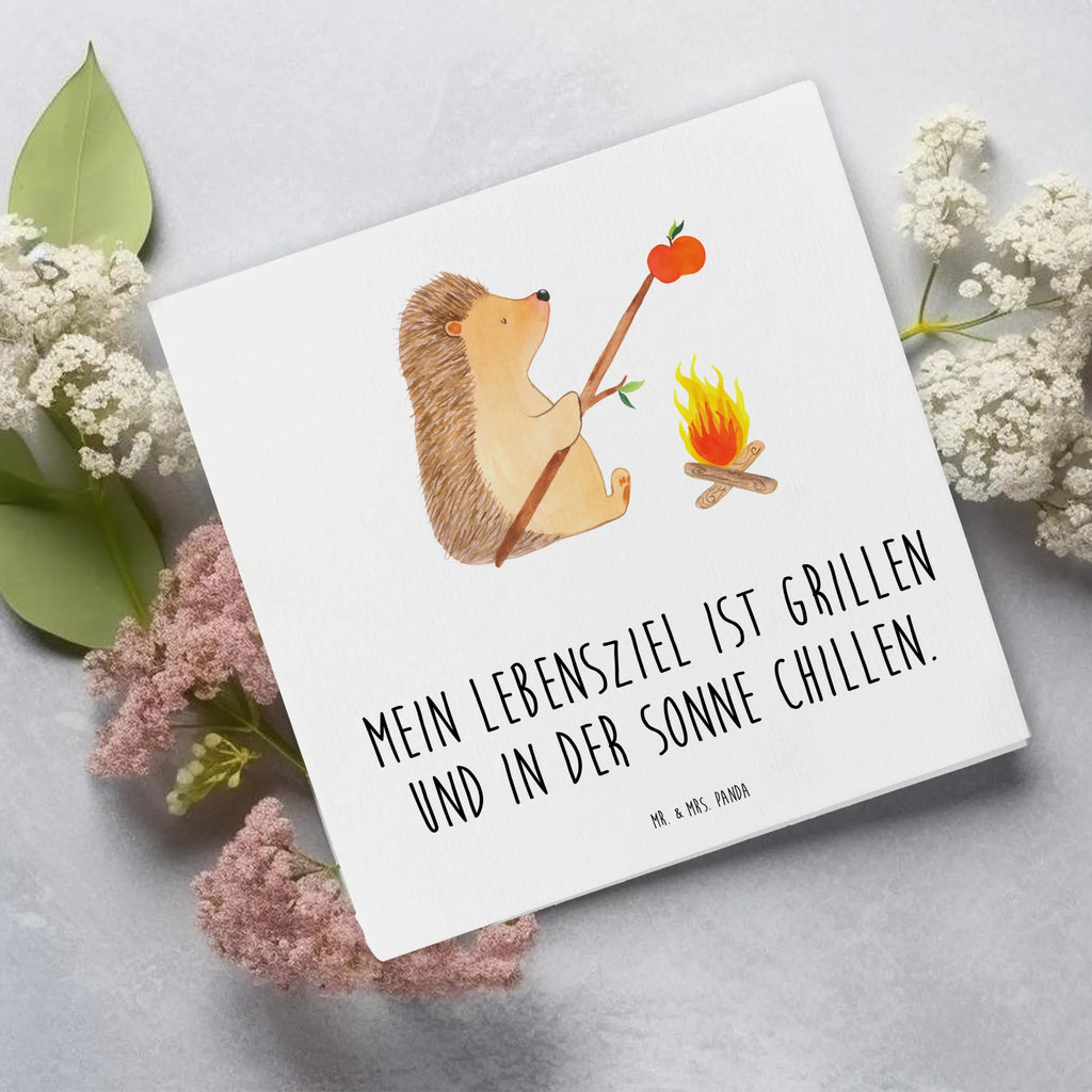 Deluxe Karte Igel Grillen Hochwertige Grußkarte, Hochwertige Klappkarte, Einladungskarte, Klappkarte, Grußkarte, Geburtstagskarte, Hochzeitskarte, Karte, Glückwunschkarte, Tiermotive, Gute Laune, lustige Sprüche, Tiere, Grillen, Sinn des Lebens, Spruch, Motivation, arbeitslos, Igel, Ziele