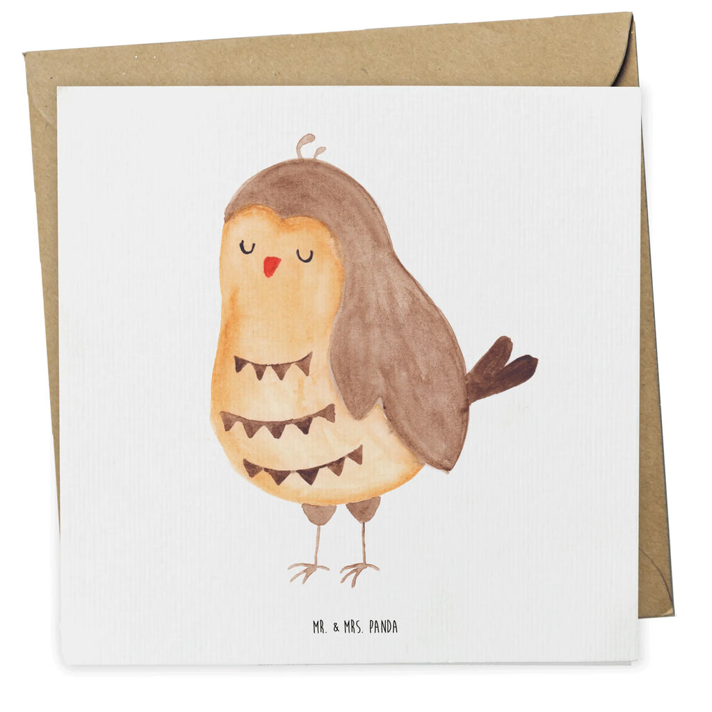 Deluxe Karte Eule Zufrieden Karte, Hochwertige Grußkarte, Klappkarte, Geburtstagskarte, Glückwunschkarte, Hochzeitskarte, Grußkarte, Hochwertige Klappkarte, Einladungskarte, Eule, Eule Spruch, Wortspiel lustig, Spruch schön, Romantisch, Liebe Spruch, Eule deko, Geschenk Hochzeitstag, Owl