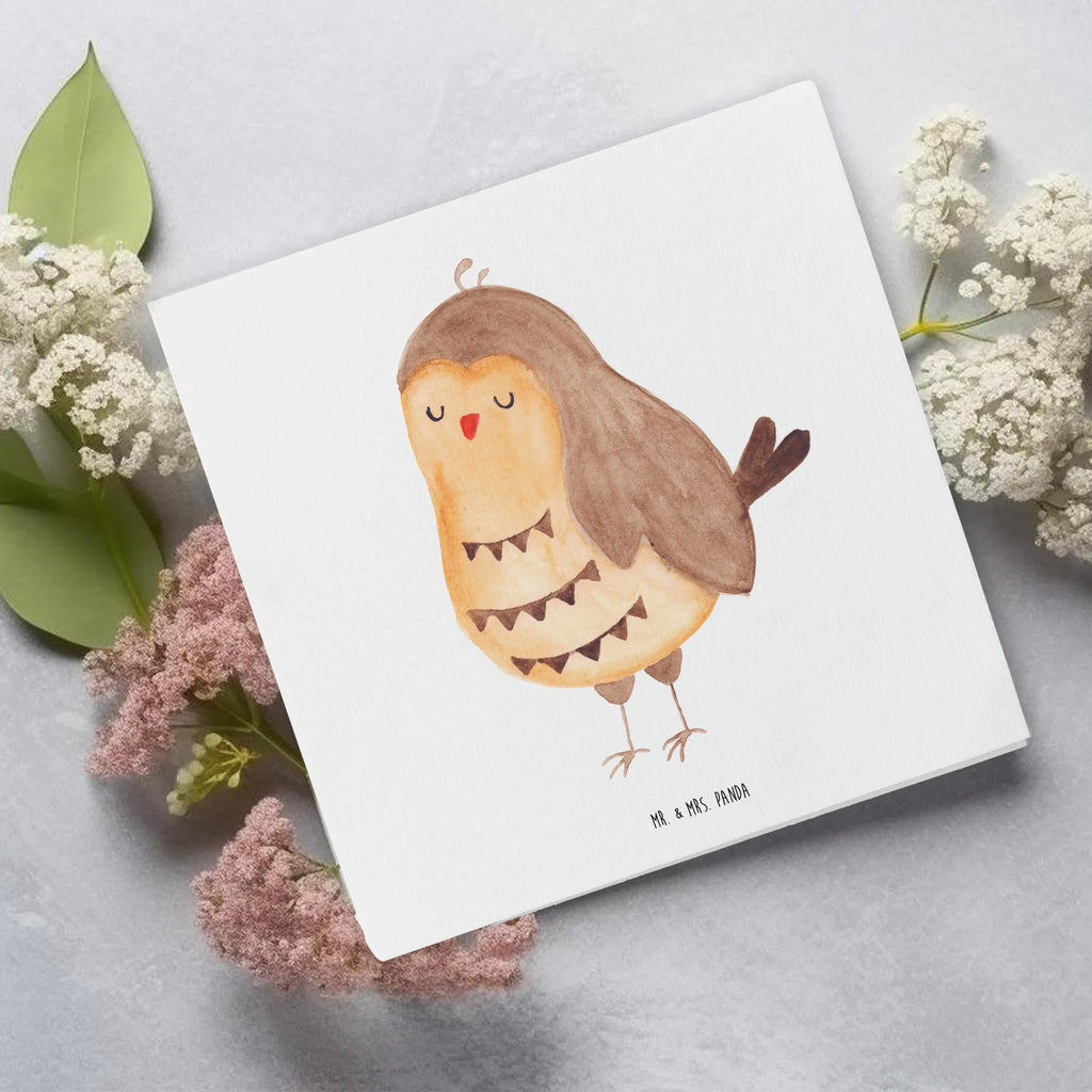 Deluxe Karte Eule Zufrieden Karte, Hochwertige Grußkarte, Klappkarte, Geburtstagskarte, Glückwunschkarte, Hochzeitskarte, Grußkarte, Hochwertige Klappkarte, Einladungskarte, Eule, Eule Spruch, Wortspiel lustig, Spruch schön, Romantisch, Liebe Spruch, Eule deko, Geschenk Hochzeitstag, Owl