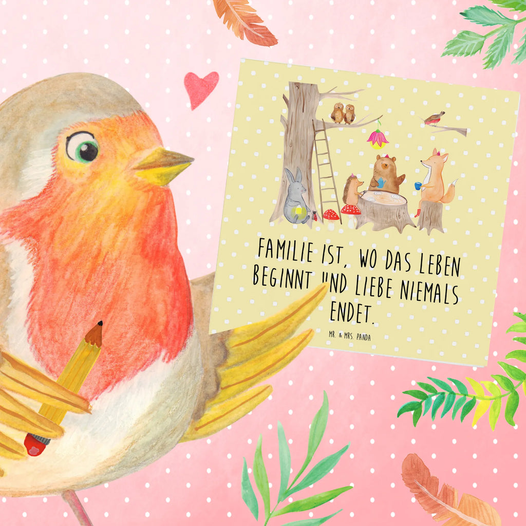 Deluxe Karte Waldtiere Picknick Klappkarte, Hochwertige Grußkarte, Hochwertige Klappkarte, Glückwunschkarte, Karte, Einladungskarte, Geburtstagskarte, Hochzeitskarte, Grußkarte, Tiermotive, Gute Laune, lustige Sprüche, Tiere, Eichhörnchen, Fuchs, Waldtiere, Wald, Maus, Hase, Igel, Picknick