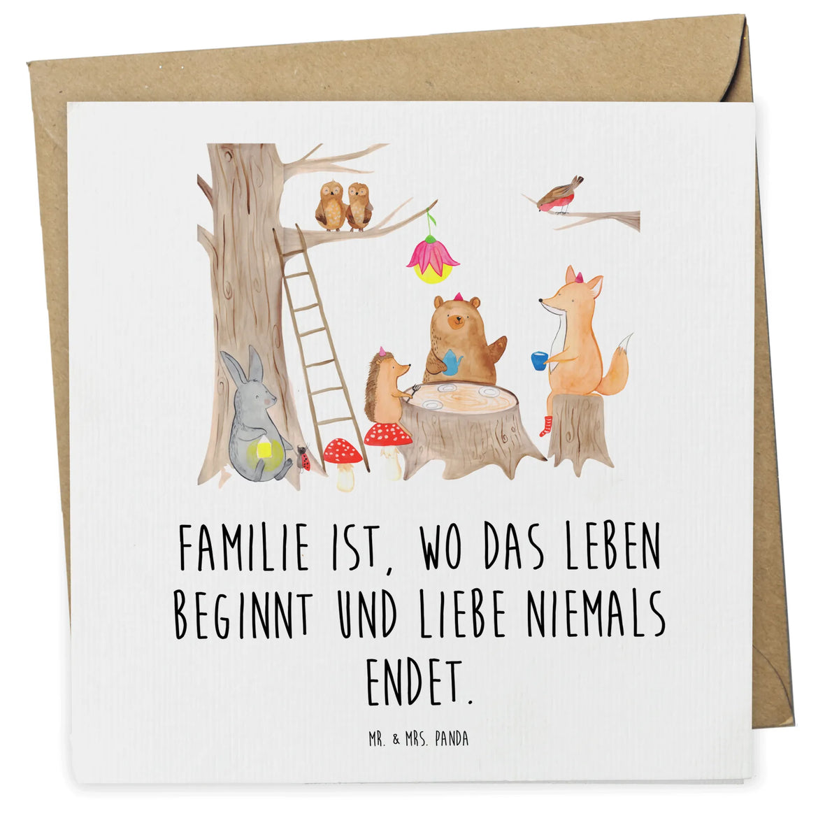 Deluxe Karte Waldtiere Picknick anlasskarte, Glückwunschkarte, Klappkarte, doppelkarte, faltkarte, Grußkarte, Tiere, Lustige Sprüche, Tiermotive, Gute Laune, Eichhörnchen, Picknick, Waldtiere, Fuchs, Igel, Maus, Hase, Wald