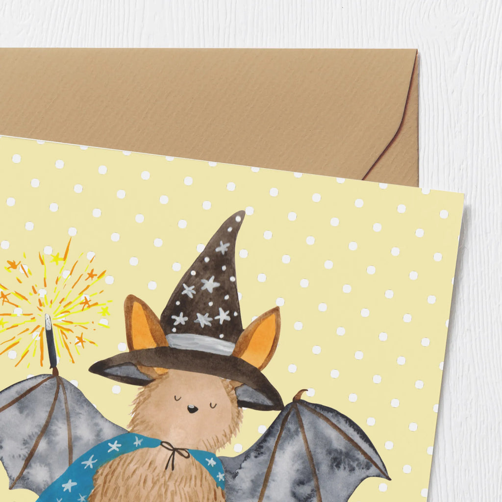 Deluxe Karte Fledermaus Zauberer Hochzeitskarte, Hochwertige Klappkarte, Klappkarte, Einladungskarte, Geburtstagskarte, Grußkarte, Hochwertige Grußkarte, Glückwunschkarte, Karte, Tiermotive, Gute Laune, lustige Sprüche, Tiere, reinsteigern, Fledermäuse, Zauberer, Magier, Frauen, Fledermaus