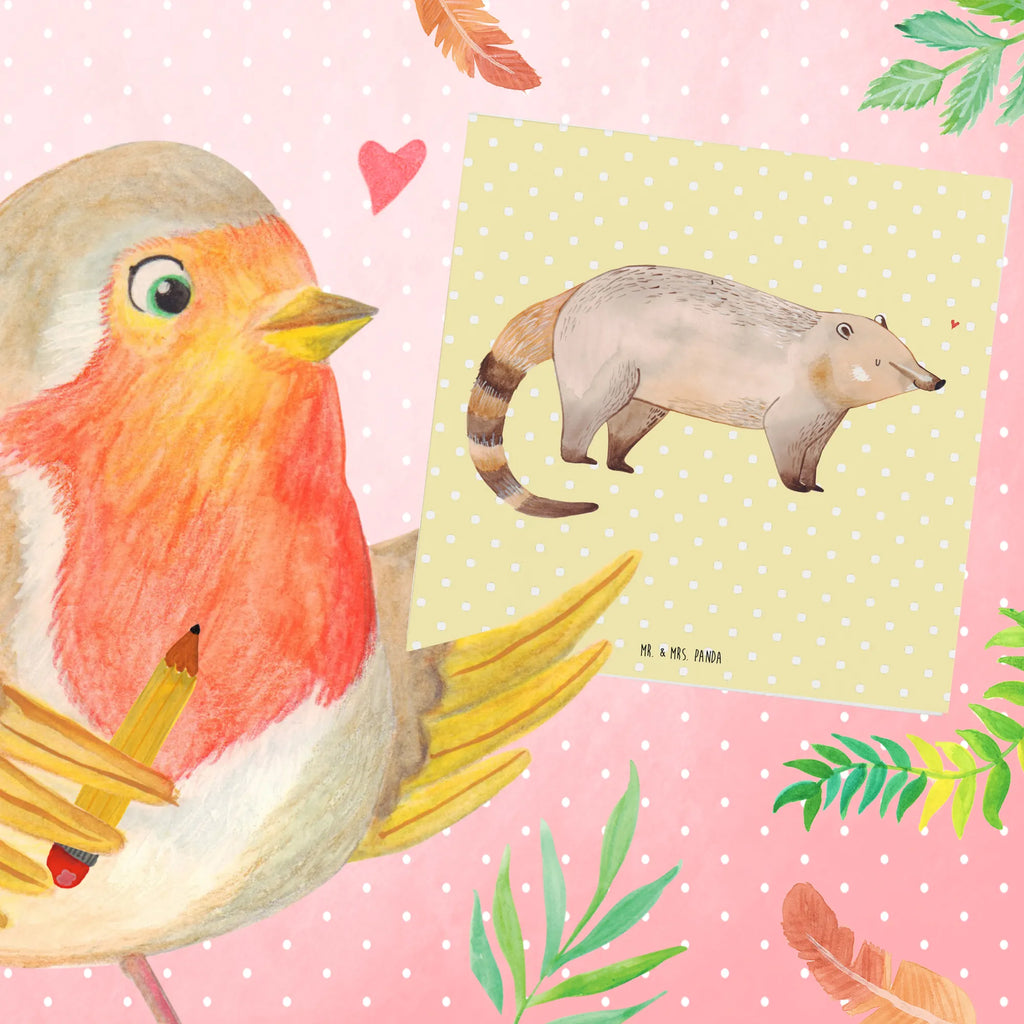 Deluxe Card Coati Karte, Geburtstagskarte, Glückwunschkarte, Einladungskarte, Grußkarte, Hochwertige Grußkarte, Hochzeitskarte, Hochwertige Klappkarte, Klappkarte, Tiermotive, Gute Laune, lustige Sprüche, Tiere, Nasenbär, Bär, Rüsselbär, Nasenbären