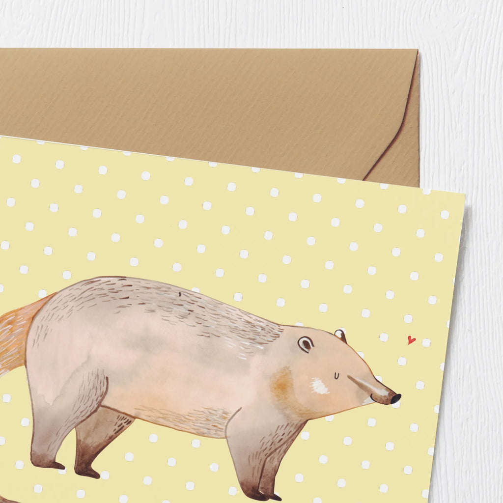 Deluxe Card Coati Karte, Geburtstagskarte, Glückwunschkarte, Einladungskarte, Grußkarte, Hochwertige Grußkarte, Hochzeitskarte, Hochwertige Klappkarte, Klappkarte, Tiermotive, Gute Laune, lustige Sprüche, Tiere, Nasenbär, Bär, Rüsselbär, Nasenbären