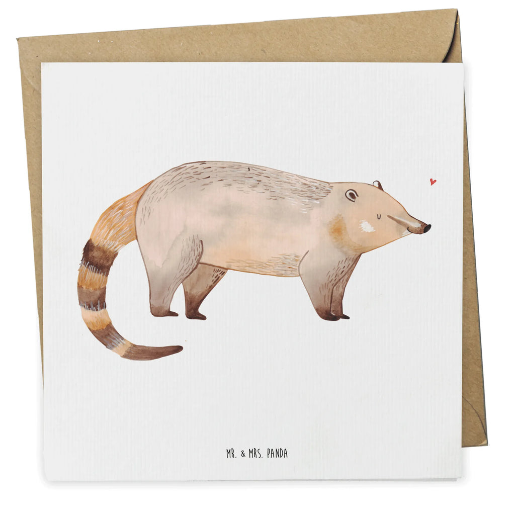 Deluxe Card Coati Karte, Geburtstagskarte, Glückwunschkarte, Einladungskarte, Grußkarte, Hochwertige Grußkarte, Hochzeitskarte, Hochwertige Klappkarte, Klappkarte, Tiermotive, Gute Laune, lustige Sprüche, Tiere, Nasenbär, Bär, Rüsselbär, Nasenbären