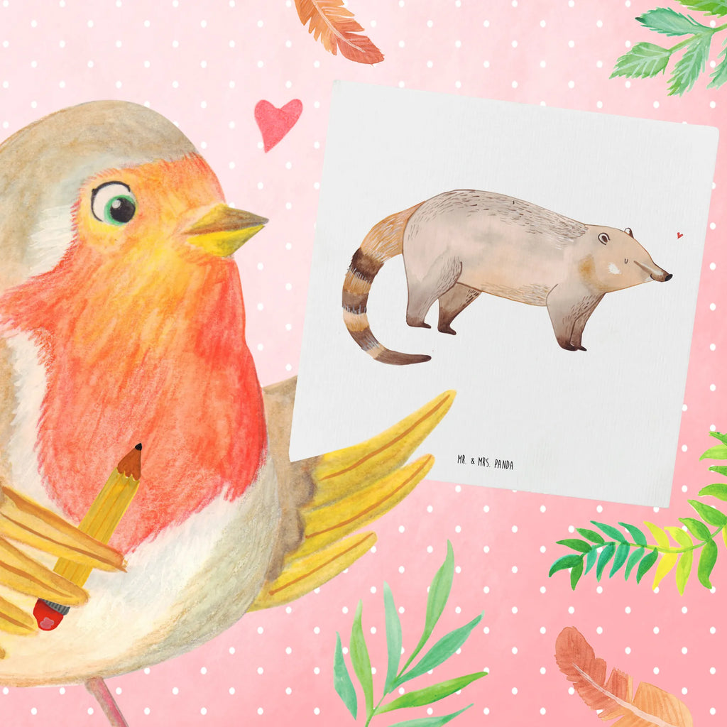 Deluxe Card Coati Karte, Geburtstagskarte, Glückwunschkarte, Einladungskarte, Grußkarte, Hochwertige Grußkarte, Hochzeitskarte, Hochwertige Klappkarte, Klappkarte, Tiermotive, Gute Laune, lustige Sprüche, Tiere, Nasenbär, Bär, Rüsselbär, Nasenbären