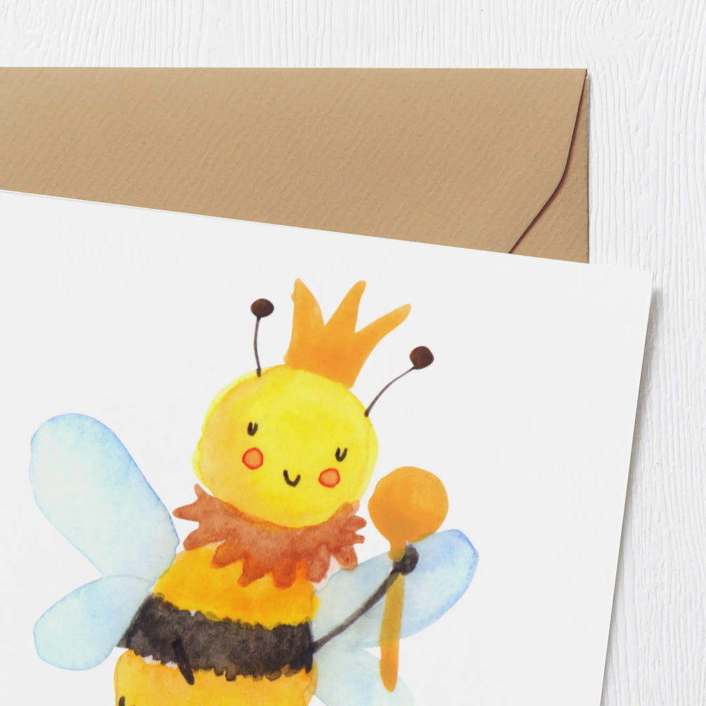 Deluxe Karte Biene König Klappkarte, Hochzeitskarte, Geburtstagskarte, Hochwertige Klappkarte, Grußkarte, Hochwertige Grußkarte, Karte, Glückwunschkarte, Einladungskarte, Biene, Wespe, Hummel