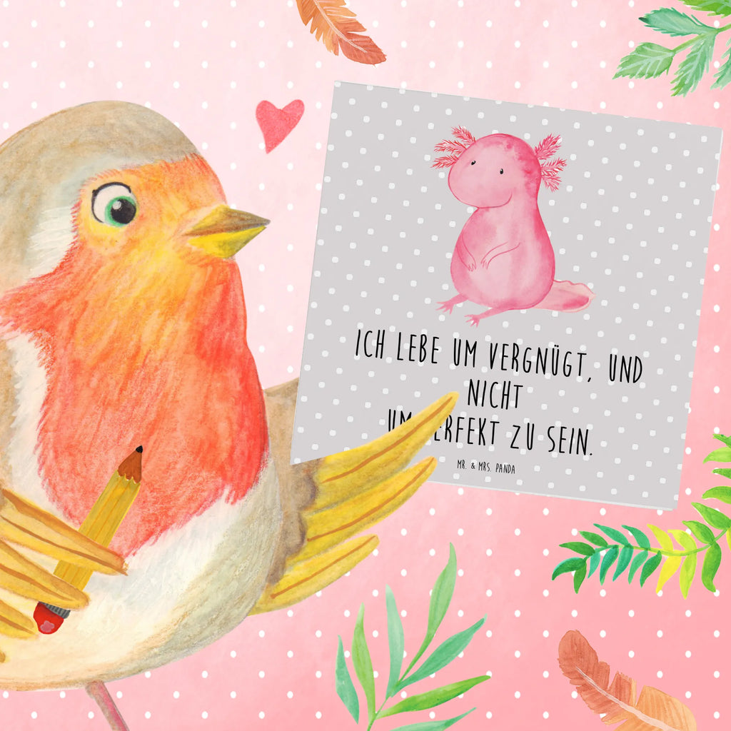 Deluxe Karte Axolotl null Geburtstagskarte, Hochwertige Grußkarte, Grußkarte, Hochwertige Klappkarte, Glückwunschkarte, Karte, Einladungskarte, Klappkarte, Hochzeitskarte, Axolotl, Molch, Weisheit, Liebe, Axolot, Freundin, zufrieden, Lebensweisheit, fröhlich, vergnügt, Lebensstil