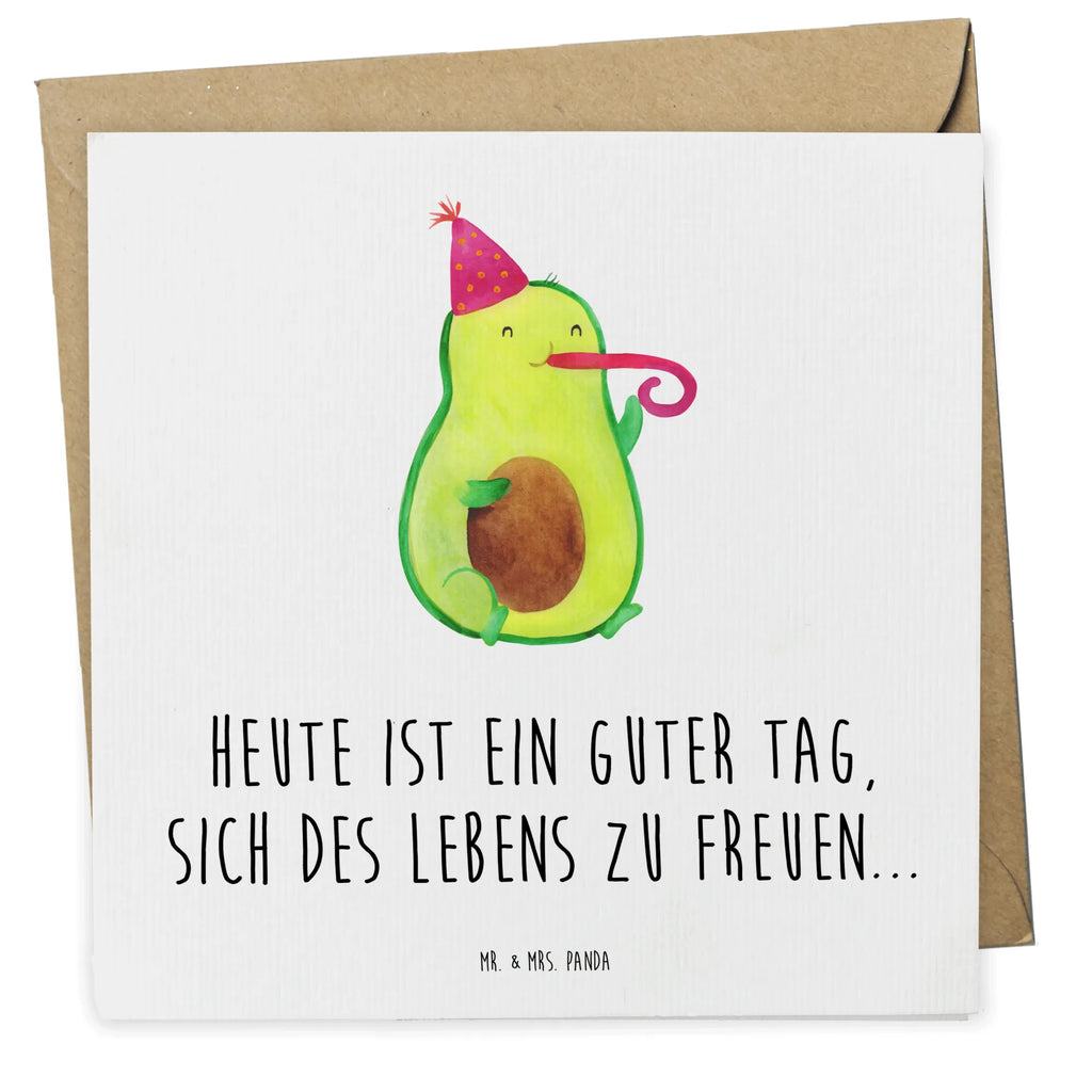 Deluxe Karte Avocado Feier Hochwertige Grußkarte, Geburtstagskarte, Einladungskarte, Hochzeitskarte, Klappkarte, Hochwertige Klappkarte, Karte, Glückwunschkarte, Grußkarte, Avocado, Veggie, Vegan, Gesund, Tröte, Feierlichkeit, Feier, Geburtstag, Gute Laune, Fete, Party