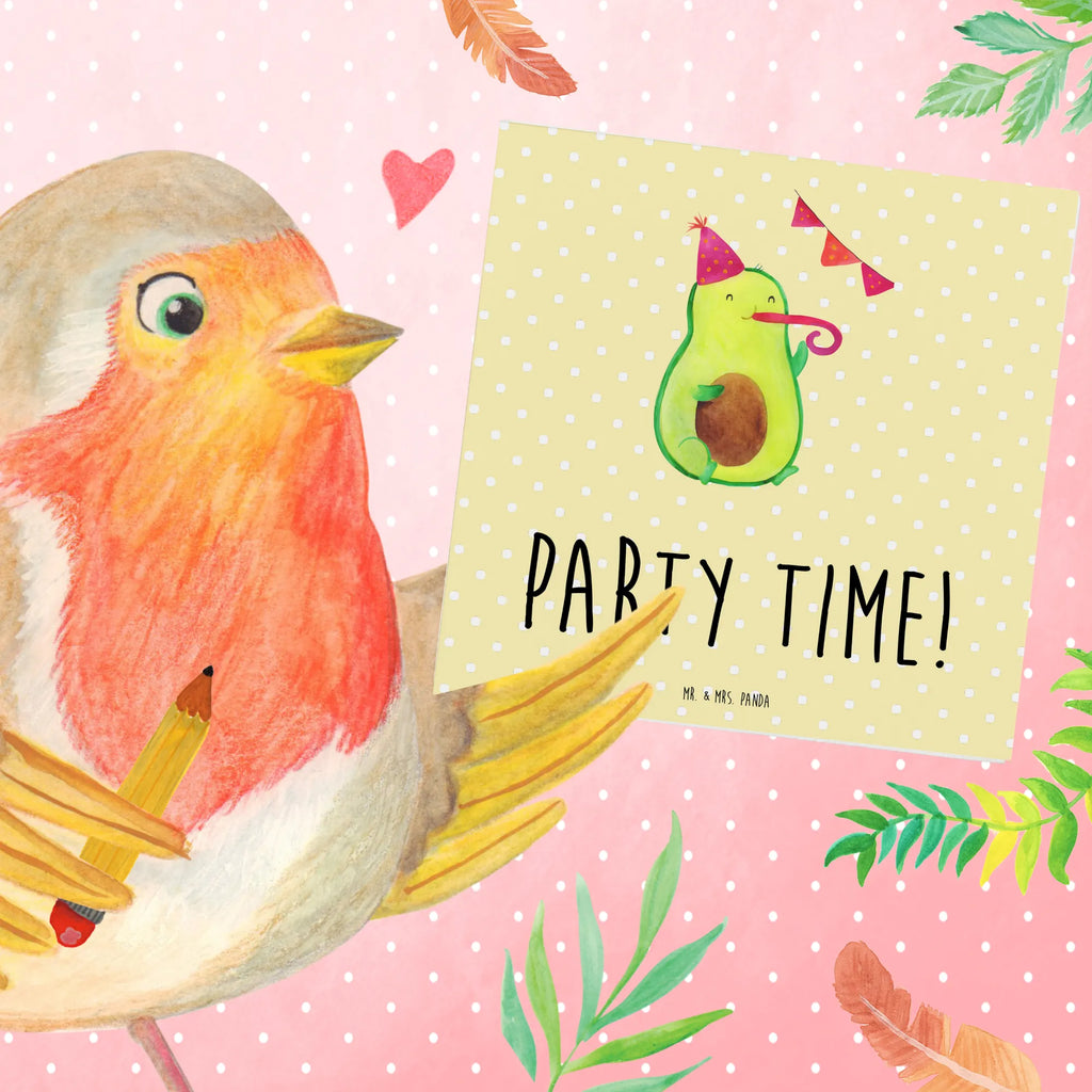 Deluxe Karte Avocado Party Zeit Hochzeitskarte, Klappkarte, Geburtstagskarte, Hochwertige Klappkarte, Karte, Hochwertige Grußkarte, Grußkarte, Glückwunschkarte, Einladungskarte, Avocado, Veggie, Vegan, Gesund