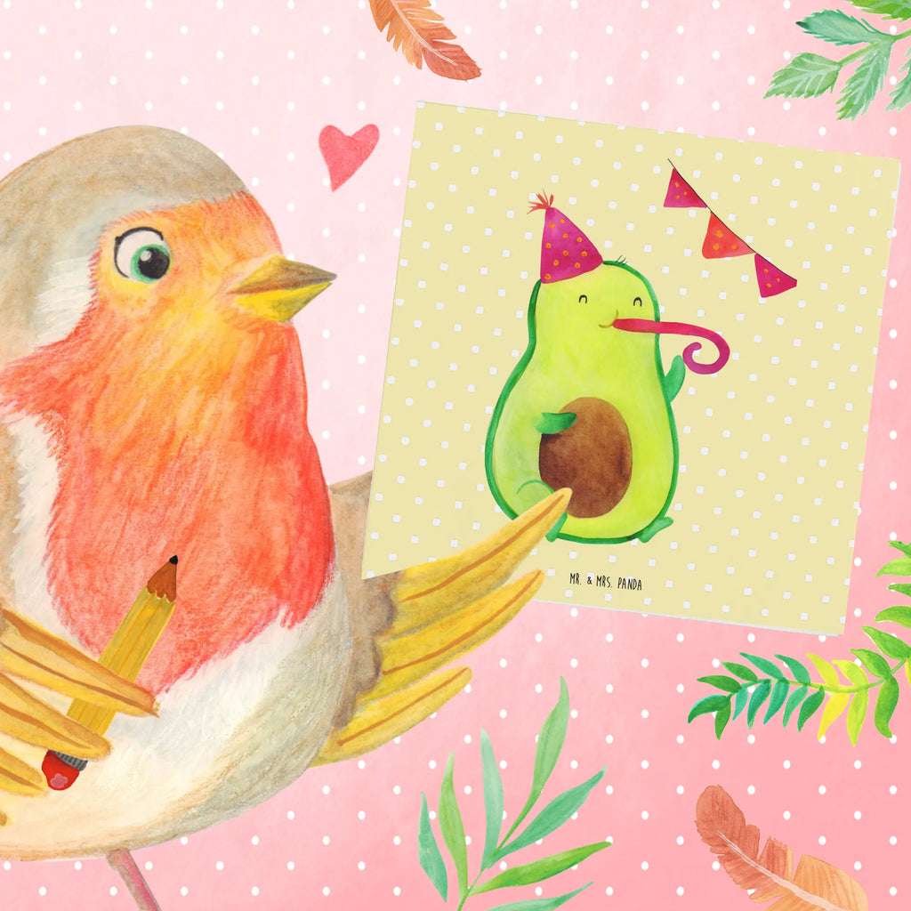 Deluxe Karte Avocado Party Zeit Hochzeitskarte, Klappkarte, Geburtstagskarte, Hochwertige Klappkarte, Karte, Hochwertige Grußkarte, Grußkarte, Glückwunschkarte, Einladungskarte, Avocado, Veggie, Vegan, Gesund