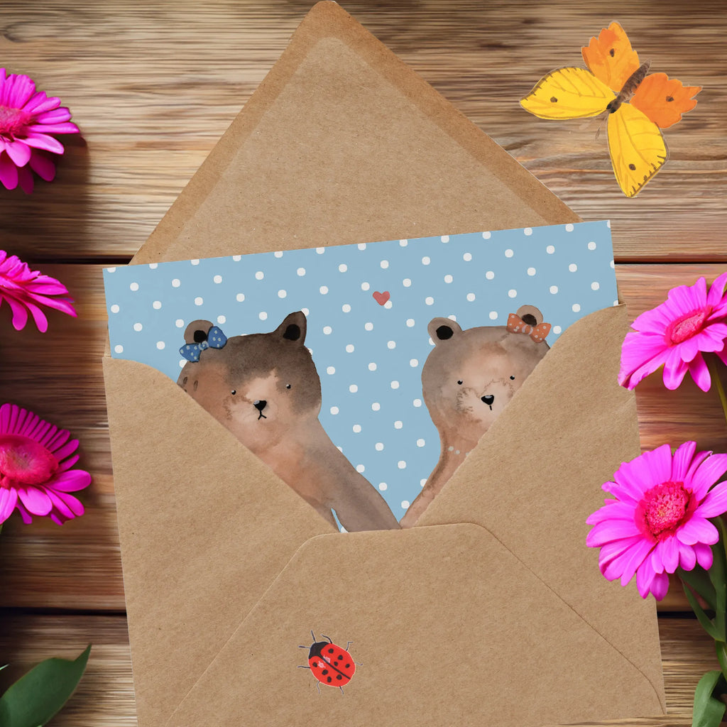 Deluxe Karte Bär Freundin Klappkarte, Einladungskarte, Glückwunschkarte, Hochwertige Grußkarte, Karte, Grußkarte, Hochwertige Klappkarte, Hochzeitskarte, Geburtstagskarte, Bär, Teddy, Teddybär, Bär Freundin Beste Freund Liebe Liebesbeweis Verliebt Kumpel Kumpeliene