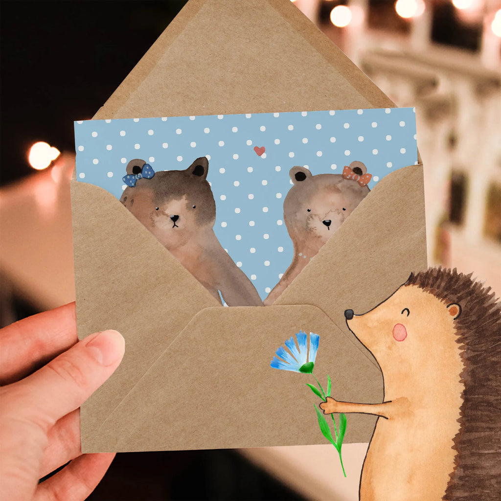 Deluxe Karte Bär Freundin Klappkarte, Einladungskarte, Glückwunschkarte, Hochwertige Grußkarte, Karte, Grußkarte, Hochwertige Klappkarte, Hochzeitskarte, Geburtstagskarte, Bär, Teddy, Teddybär, Bär Freundin Beste Freund Liebe Liebesbeweis Verliebt Kumpel Kumpeliene