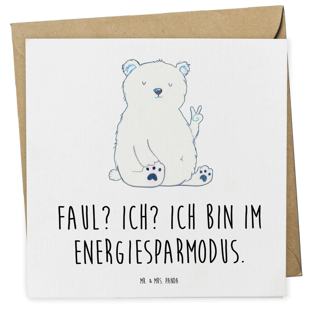 Deluxe Card Icebear Lazy Hochzeitskarte, Karte, Glückwunschkarte, Grußkarte, Einladungskarte, Geburtstagskarte, Klappkarte, Hochwertige Klappkarte, Hochwertige Grußkarte, Bär, Teddy, Teddybär, Arbeit, Eisbär, Büro, Arbeitsplatz, Entspannen, Nordpol, Relaxen, Bürojob, Faul, Homeoffice