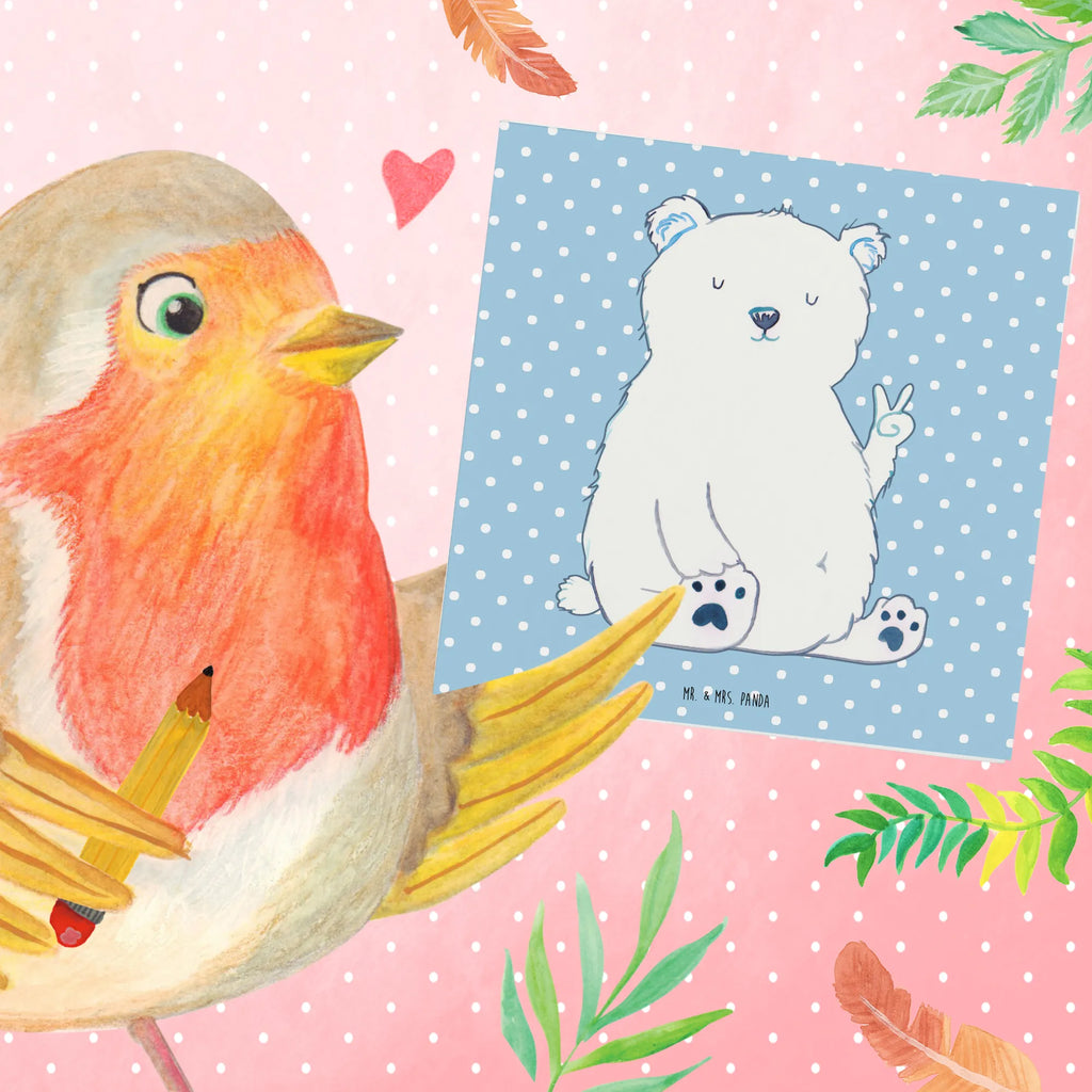 Deluxe Card Icebear Lazy Hochzeitskarte, Karte, Glückwunschkarte, Grußkarte, Einladungskarte, Geburtstagskarte, Klappkarte, Hochwertige Klappkarte, Hochwertige Grußkarte, Bär, Teddy, Teddybär, Arbeit, Eisbär, Büro, Arbeitsplatz, Entspannen, Nordpol, Relaxen, Bürojob, Faul, Homeoffice