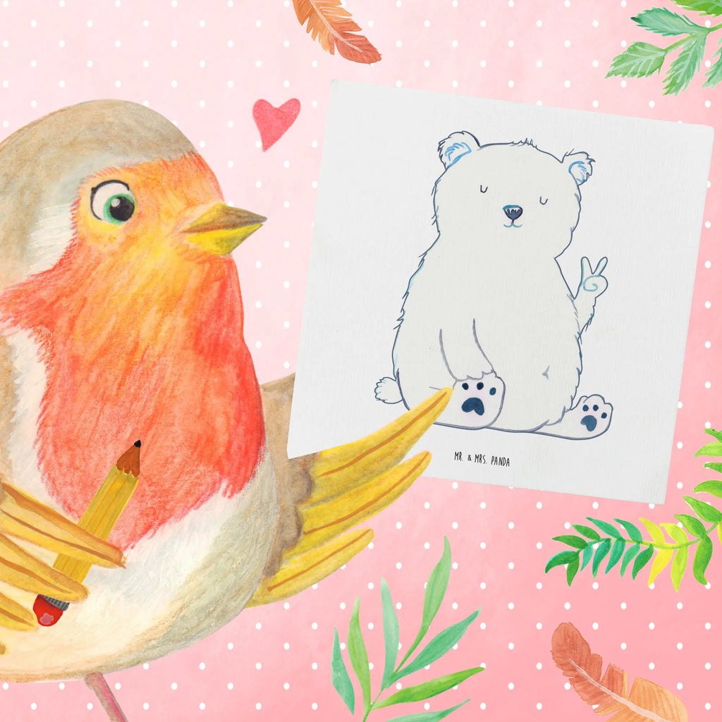 Deluxe Card Icebear Lazy Hochzeitskarte, Karte, Glückwunschkarte, Grußkarte, Einladungskarte, Geburtstagskarte, Klappkarte, Hochwertige Klappkarte, Hochwertige Grußkarte, Bär, Teddy, Teddybär, Arbeit, Eisbär, Büro, Arbeitsplatz, Entspannen, Nordpol, Relaxen, Bürojob, Faul, Homeoffice