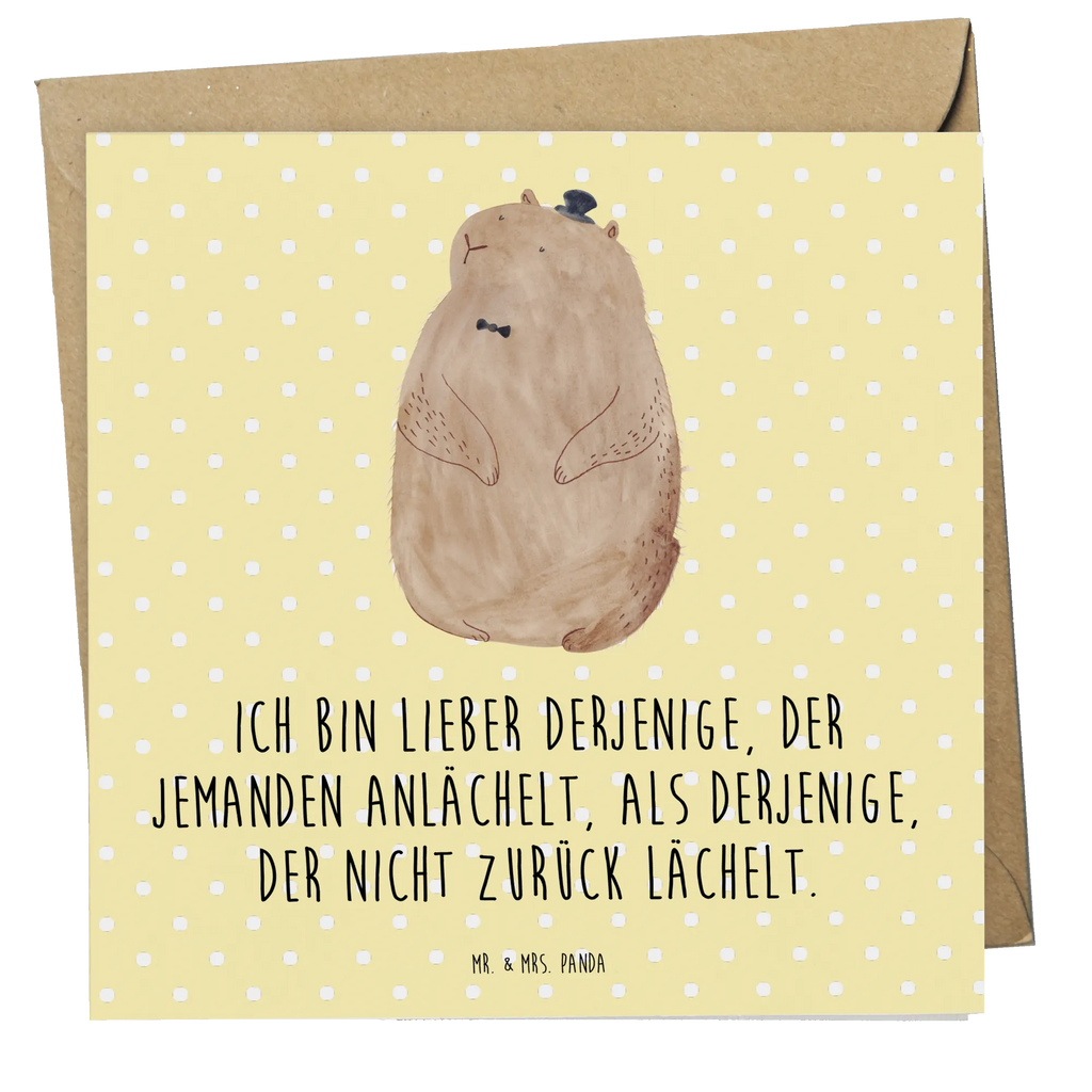 Deluxe Karte Murmeltier Klappkarte, Hochwertige Klappkarte, Einladungskarte, Geburtstagskarte, Hochwertige Grußkarte, Grußkarte, Karte, Hochzeitskarte, Glückwunschkarte, Tiermotive, Gute Laune, lustige Sprüche, Tiere, Fröhlichkeit, Knigge, Respekt, Murmeltier, Freundlichkeit, Anstand