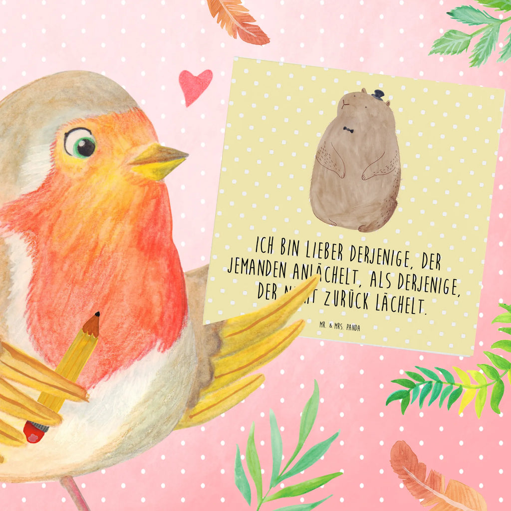 Deluxe Karte Murmeltier Klappkarte, Hochwertige Klappkarte, Einladungskarte, Geburtstagskarte, Hochwertige Grußkarte, Grußkarte, Karte, Hochzeitskarte, Glückwunschkarte, Tiermotive, Gute Laune, lustige Sprüche, Tiere, Fröhlichkeit, Knigge, Respekt, Murmeltier, Freundlichkeit, Anstand