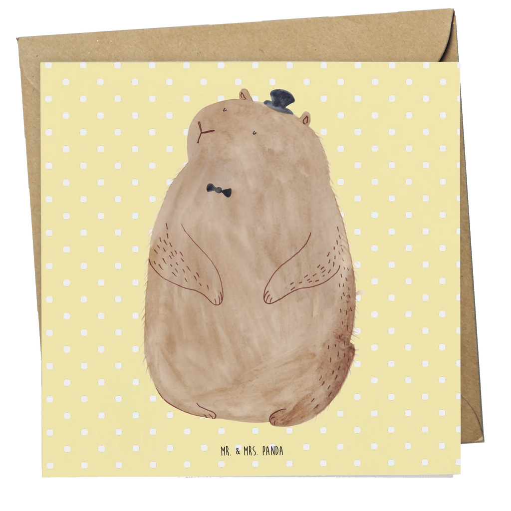 Deluxe Karte Murmeltier Klappkarte, Hochwertige Klappkarte, Einladungskarte, Geburtstagskarte, Hochwertige Grußkarte, Grußkarte, Karte, Hochzeitskarte, Glückwunschkarte, Tiermotive, Gute Laune, lustige Sprüche, Tiere, Fröhlichkeit, Knigge, Respekt, Murmeltier, Freundlichkeit, Anstand