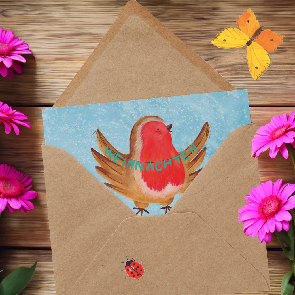 Deluxe Karte Rotkehlchen Weihnachten Karte, Grußkarte, Klappkarte, Einladungskarte, Hochwertige Klappkarte, Hochzeitskarte, Hochwertige Grußkarte, Glückwunschkarte, Geburtstagskarte, Winter, Weihnachten, Weihnachtsdeko, Nikolaus, Advent, Heiligabend, Wintermotiv, Frohe Weihnachten, Weihnachtsmotiv, xmas, Vogel, Weihnachtsgruß