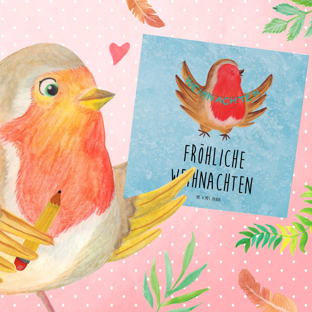 Deluxe Karte Rotkehlchen Weihnachten Karte, Grußkarte, Klappkarte, Einladungskarte, Hochwertige Klappkarte, Hochzeitskarte, Hochwertige Grußkarte, Glückwunschkarte, Geburtstagskarte, Winter, Weihnachten, Weihnachtsdeko, Nikolaus, Advent, Heiligabend, Wintermotiv, Frohe Weihnachten, Weihnachtsmotiv, xmas, Vogel, Weihnachtsgruß