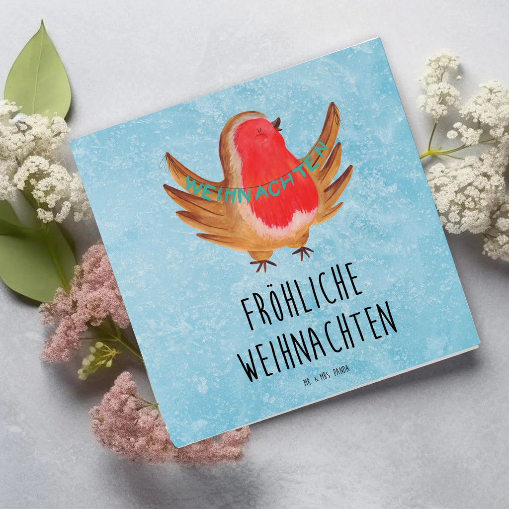 Deluxe Karte Rotkehlchen Weihnachten Karte, Grußkarte, Klappkarte, Einladungskarte, Hochwertige Klappkarte, Hochzeitskarte, Hochwertige Grußkarte, Glückwunschkarte, Geburtstagskarte, Winter, Weihnachten, Weihnachtsdeko, Nikolaus, Advent, Heiligabend, Wintermotiv, Frohe Weihnachten, Weihnachtsmotiv, xmas, Vogel, Weihnachtsgruß