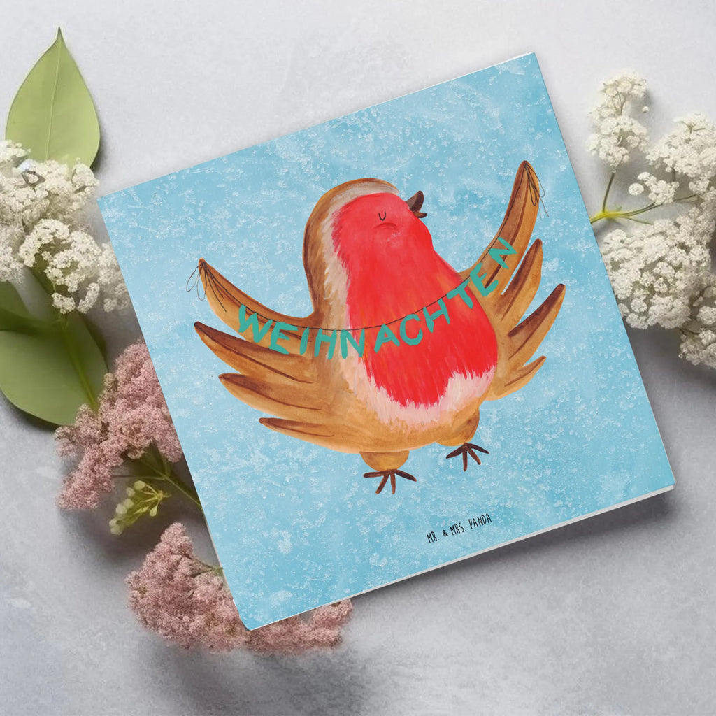 Deluxe Karte Rotkehlchen Weihnachten Karte, Grußkarte, Klappkarte, Einladungskarte, Hochwertige Klappkarte, Hochzeitskarte, Hochwertige Grußkarte, Glückwunschkarte, Geburtstagskarte, Winter, Weihnachten, Weihnachtsdeko, Nikolaus, Advent, Heiligabend, Wintermotiv, Frohe Weihnachten, Weihnachtsmotiv, xmas, Vogel, Weihnachtsgruß