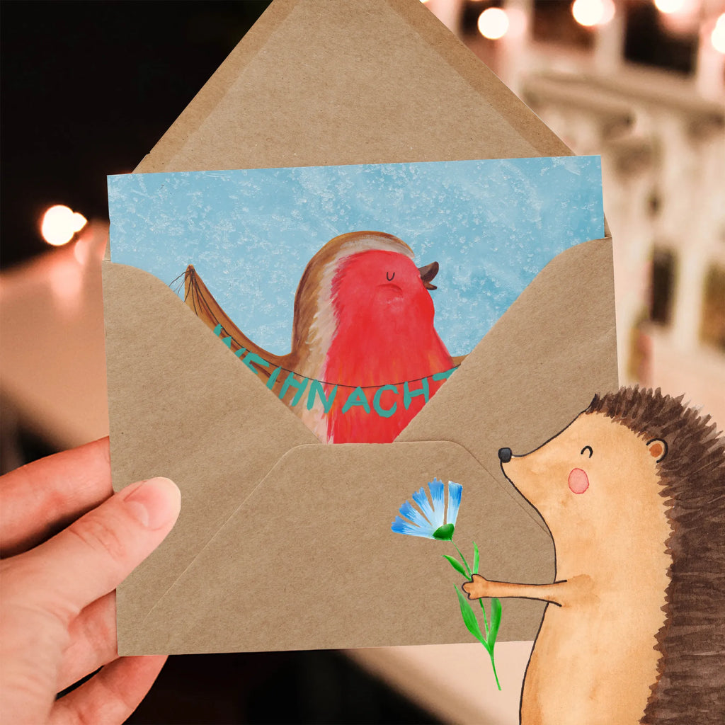 Deluxe Karte Rotkehlchen Weihnachten Karte, Grußkarte, Klappkarte, Einladungskarte, Hochwertige Klappkarte, Hochzeitskarte, Hochwertige Grußkarte, Glückwunschkarte, Geburtstagskarte, Winter, Weihnachten, Weihnachtsdeko, Nikolaus, Advent, Heiligabend, Wintermotiv, Frohe Weihnachten, Weihnachtsmotiv, xmas, Vogel, Weihnachtsgruß