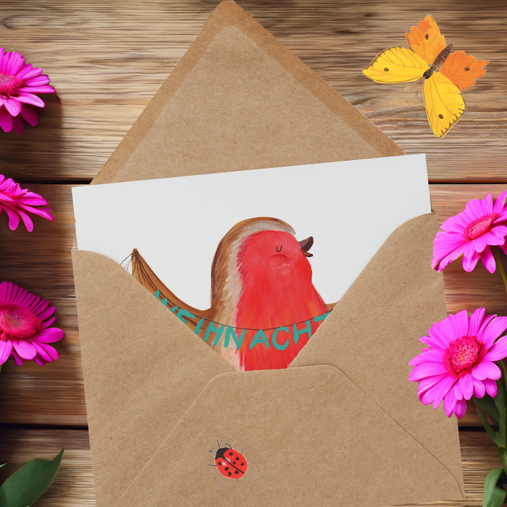 Deluxe Karte Rotkehlchen Weihnachten Karte, Grußkarte, Klappkarte, Einladungskarte, Hochwertige Klappkarte, Hochzeitskarte, Hochwertige Grußkarte, Glückwunschkarte, Geburtstagskarte, Winter, Weihnachten, Weihnachtsdeko, Nikolaus, Advent, Heiligabend, Wintermotiv, Frohe Weihnachten, Weihnachtsmotiv, xmas, Vogel, Weihnachtsgruß