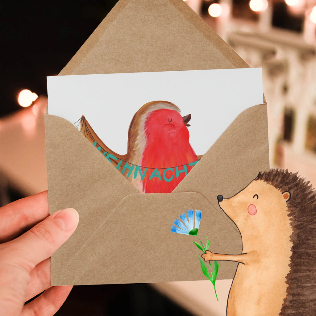 Deluxe Karte Rotkehlchen Weihnachten Karte, Grußkarte, Klappkarte, Einladungskarte, Hochwertige Klappkarte, Hochzeitskarte, Hochwertige Grußkarte, Glückwunschkarte, Geburtstagskarte, Winter, Weihnachten, Weihnachtsdeko, Nikolaus, Advent, Heiligabend, Wintermotiv, Frohe Weihnachten, Weihnachtsmotiv, xmas, Vogel, Weihnachtsgruß