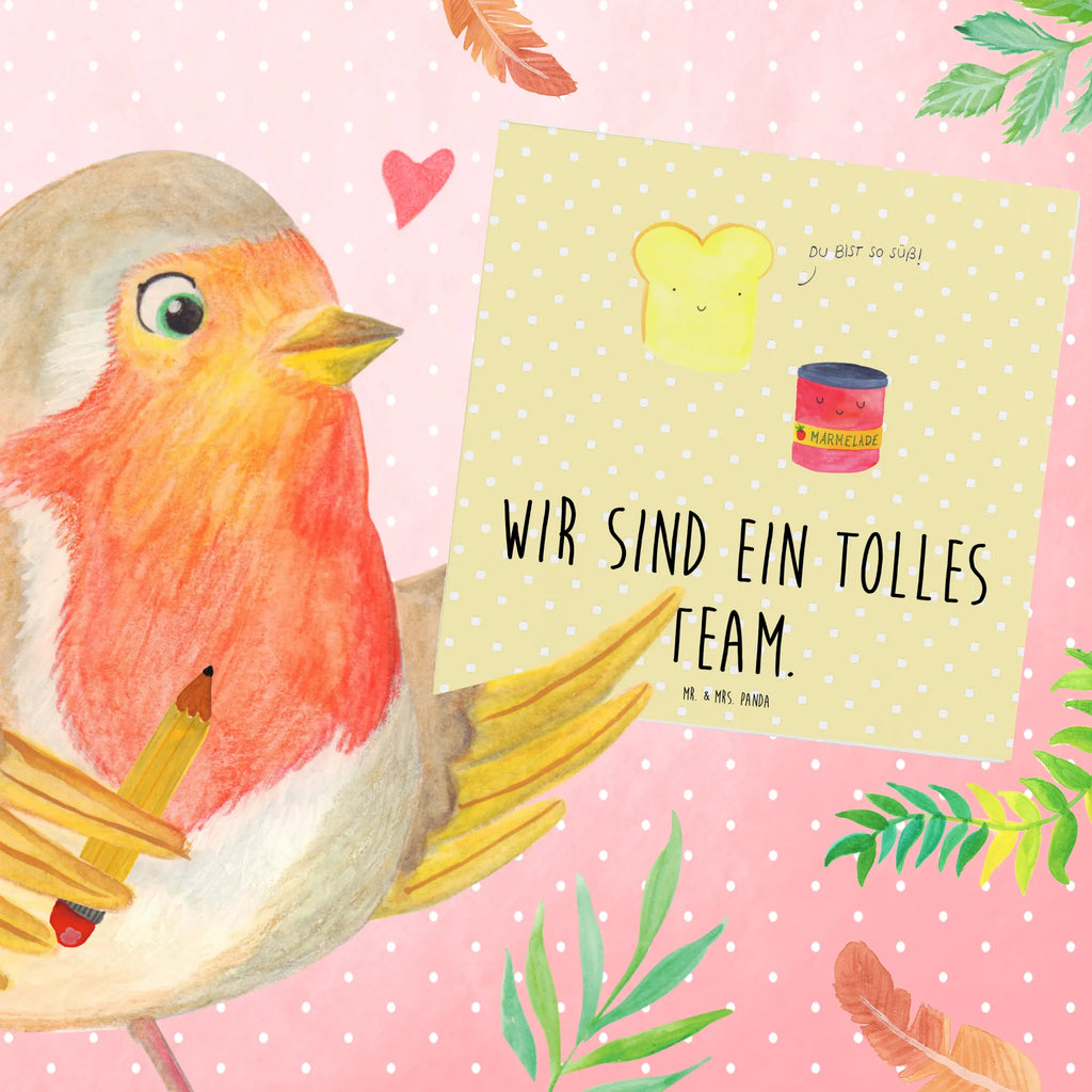 Deluxe Karte Toast Marmelade Hochwertige Klappkarte, Einladungskarte, Hochzeitskarte, Grußkarte, Glückwunschkarte, Geburtstagskarte, Klappkarte, Karte, Hochwertige Grußkarte, Tiermotive, Gute Laune, lustige Sprüche, Tiere, Toast, Küche Spruch, Küche Deko, Frühstück Einladung, süß, süße Postkarte, Dreamteam, Marmelade, Brot, Toastbrot