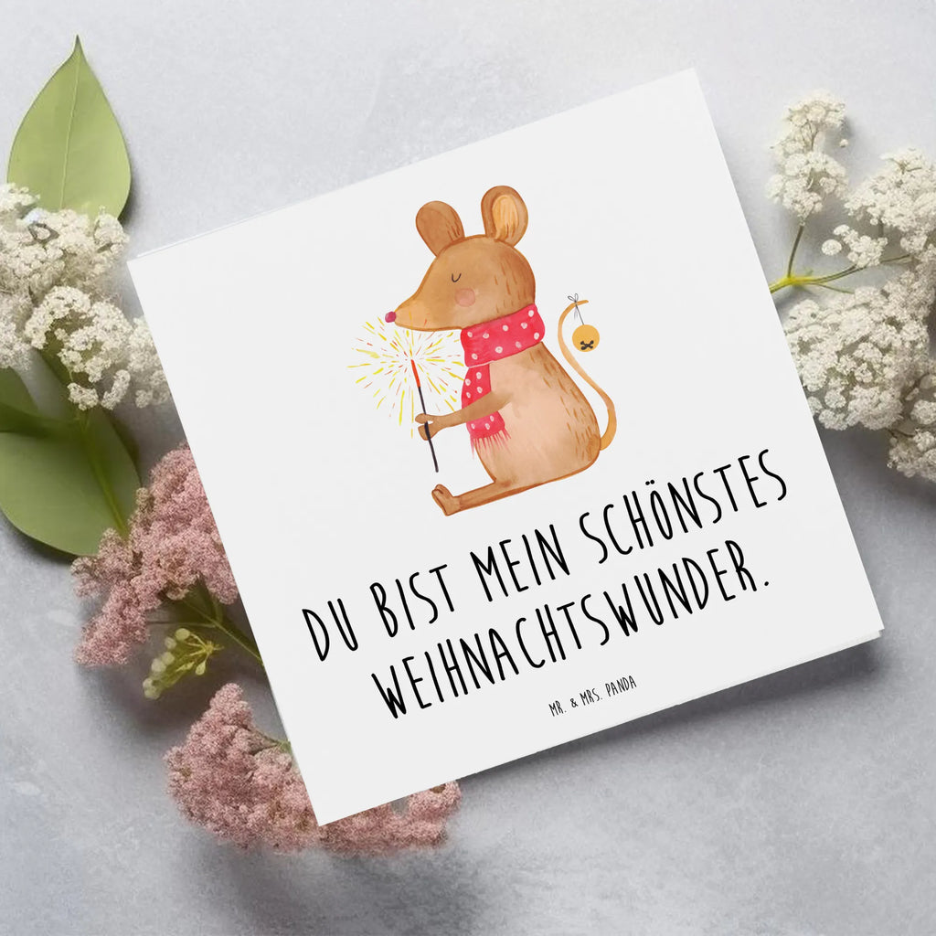 Deluxe Karte Maus Weihnachten Karte, Glückwunschkarte, Geburtstagskarte, Hochwertige Klappkarte, Einladungskarte, Hochwertige Grußkarte, Hochzeitskarte, Grußkarte, Klappkarte, Winter, Weihnachten, Weihnachtsdeko, Nikolaus, Advent, Heiligabend, Wintermotiv, Maus, Weihnachtsgruß, Weihnachtswunder, Mäuschen, Weihnachtsmotiv, Frohe Weihnachten