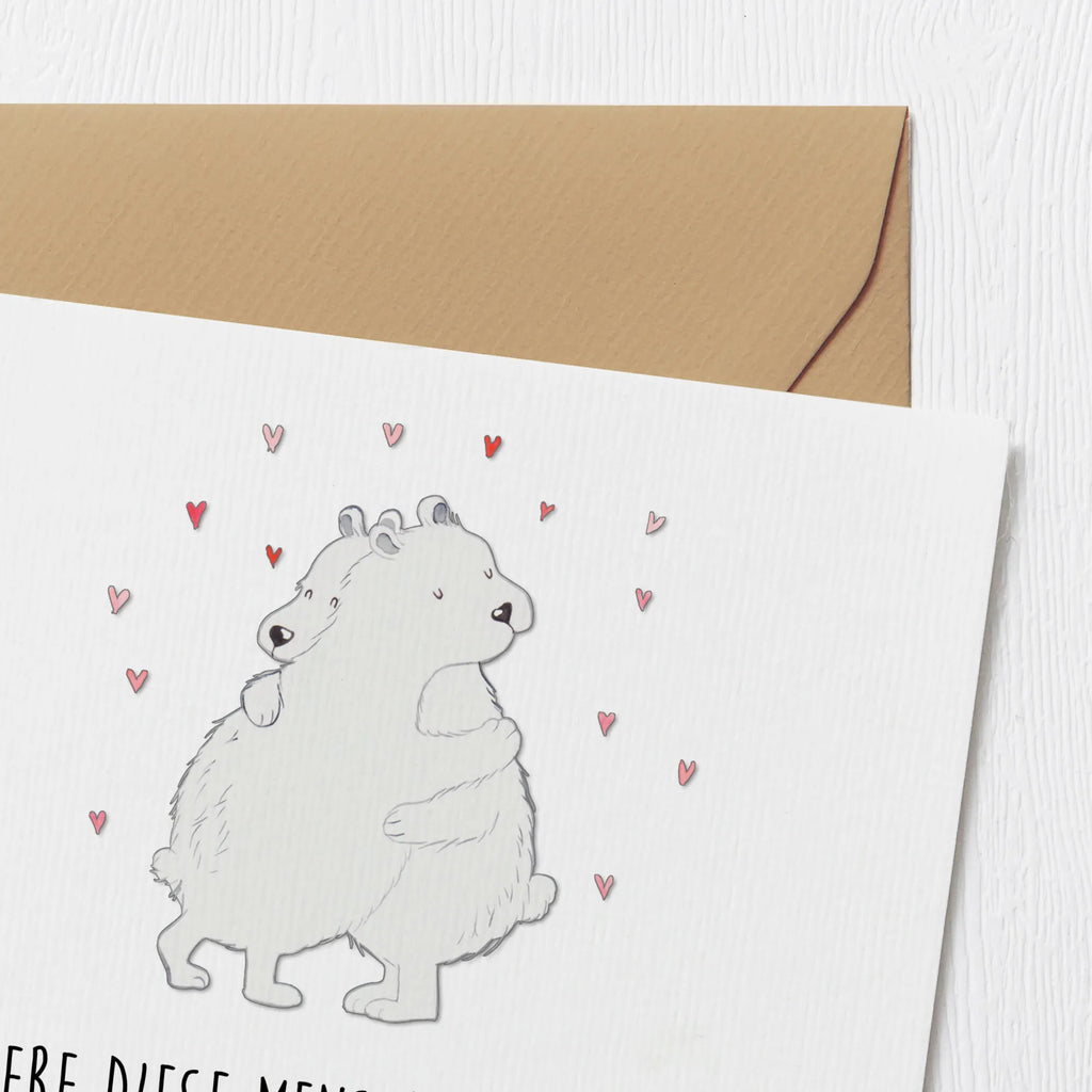 Deluxe Card Icebear Embrace Hochzeitskarte, Klappkarte, Glückwunschkarte, Grußkarte, Karte, Geburtstagskarte, Hochwertige Grußkarte, Einladungskarte, Hochwertige Klappkarte, Tiermotive, Gute Laune, lustige Sprüche, Tiere