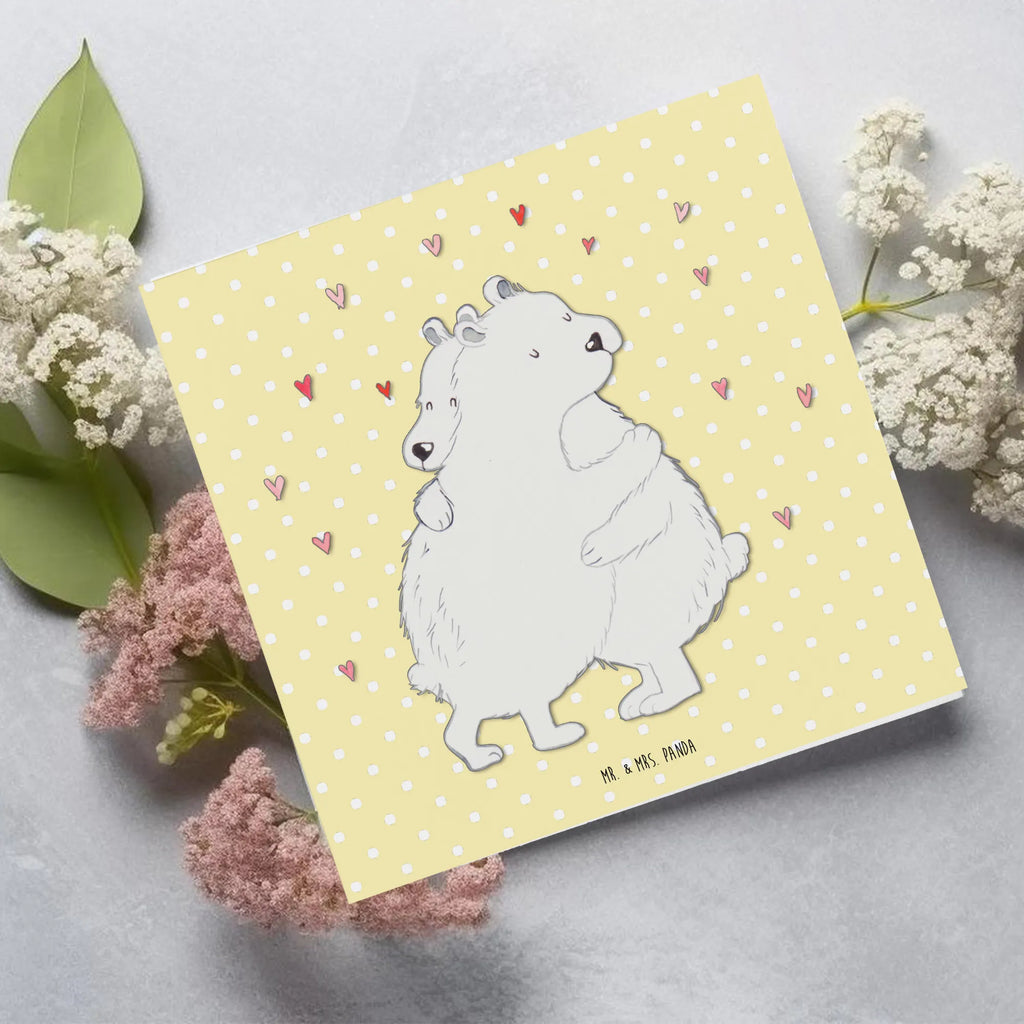 Deluxe Card Icebear Embrace Hochzeitskarte, Klappkarte, Glückwunschkarte, Grußkarte, Karte, Geburtstagskarte, Hochwertige Grußkarte, Einladungskarte, Hochwertige Klappkarte, Tiermotive, Gute Laune, lustige Sprüche, Tiere