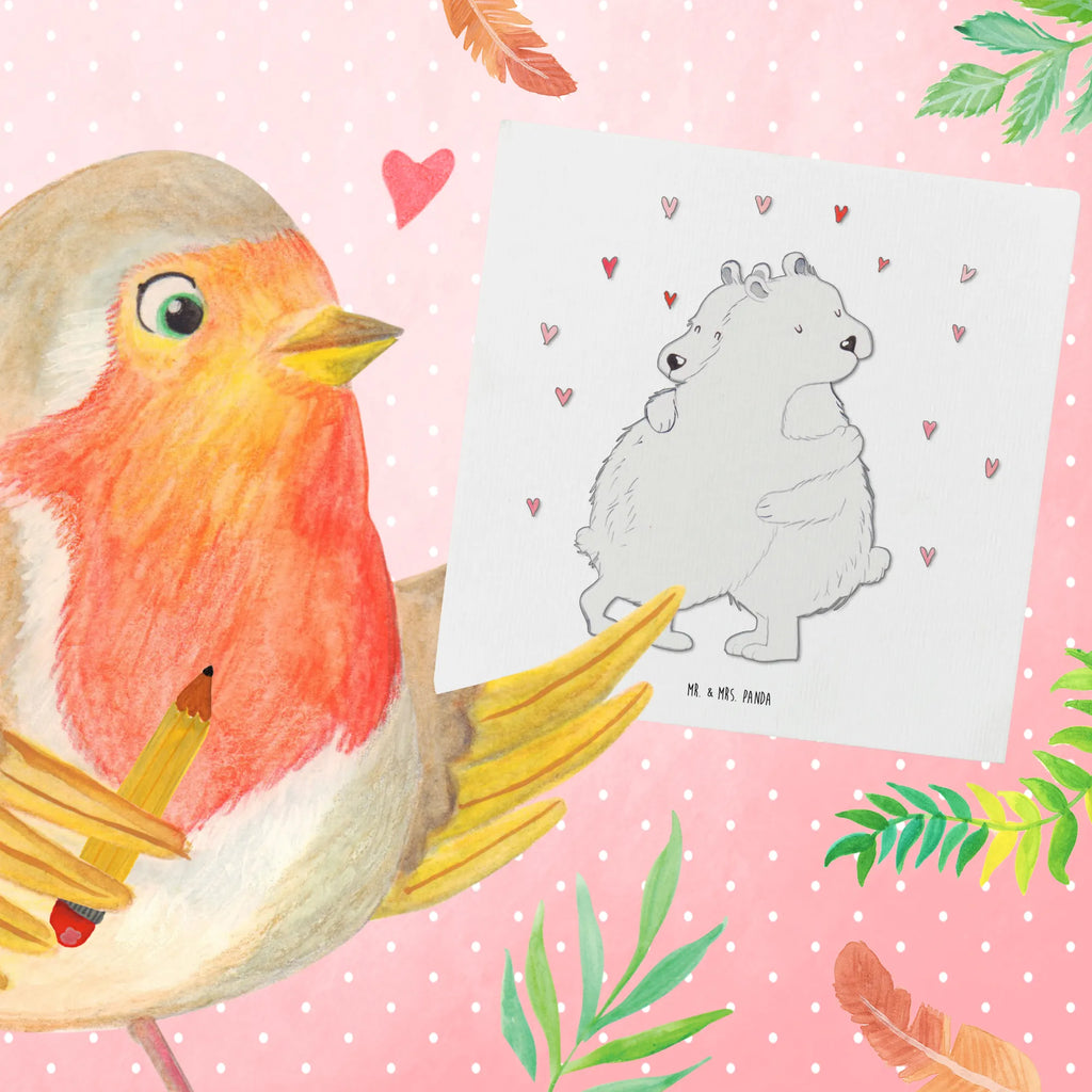 Deluxe Card Icebear Embrace Hochzeitskarte, Klappkarte, Glückwunschkarte, Grußkarte, Karte, Geburtstagskarte, Hochwertige Grußkarte, Einladungskarte, Hochwertige Klappkarte, Tiermotive, Gute Laune, lustige Sprüche, Tiere