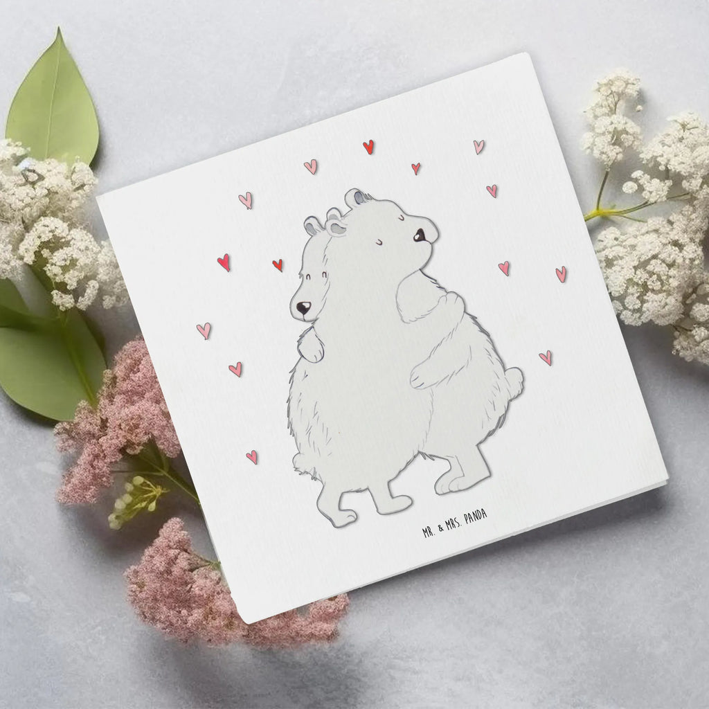 Deluxe Card Icebear Embrace Hochzeitskarte, Klappkarte, Glückwunschkarte, Grußkarte, Karte, Geburtstagskarte, Hochwertige Grußkarte, Einladungskarte, Hochwertige Klappkarte, Tiermotive, Gute Laune, lustige Sprüche, Tiere