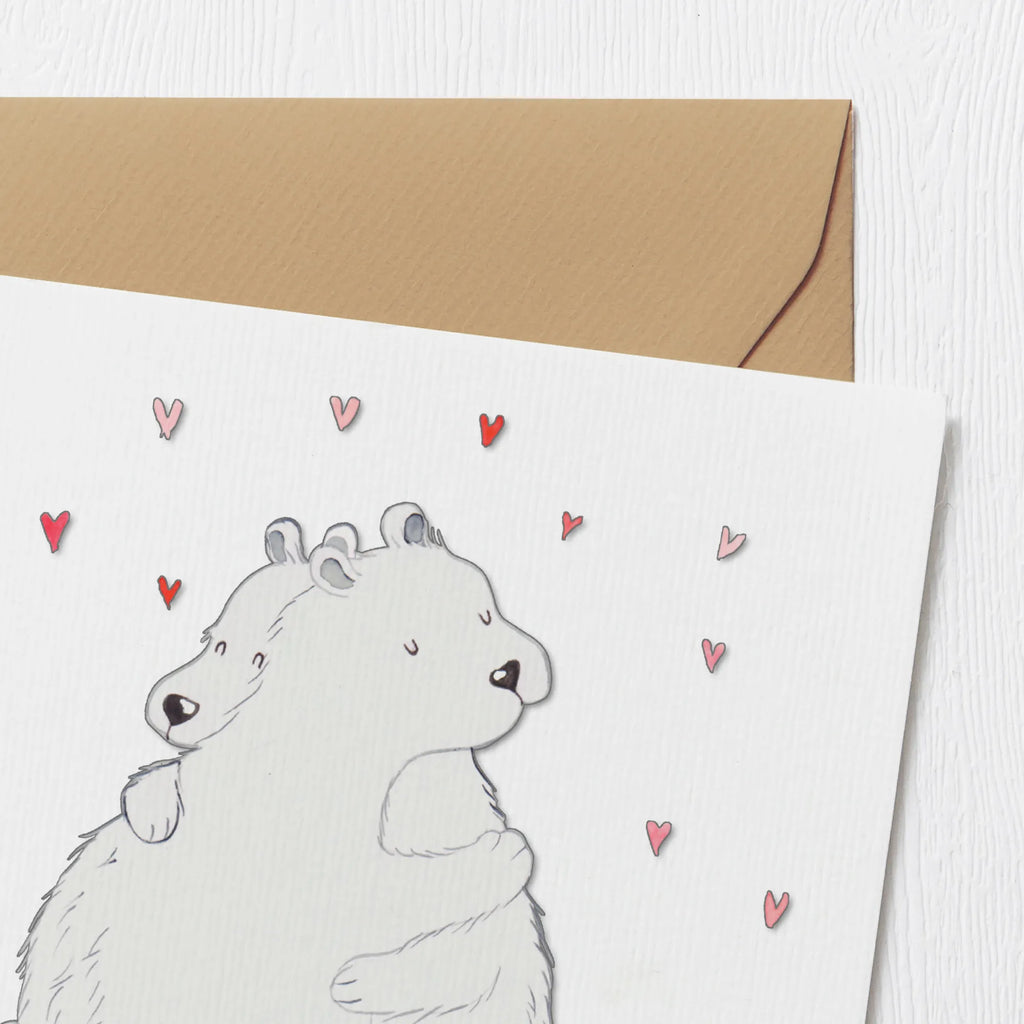 Deluxe Card Icebear Embrace Hochzeitskarte, Klappkarte, Glückwunschkarte, Grußkarte, Karte, Geburtstagskarte, Hochwertige Grußkarte, Einladungskarte, Hochwertige Klappkarte, Tiermotive, Gute Laune, lustige Sprüche, Tiere