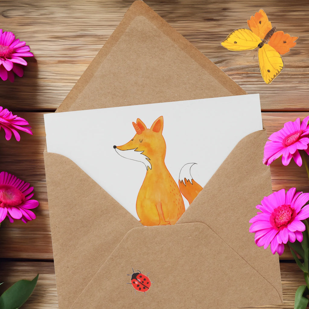 Deluxe Card unicorn Fox Hochwertige Klappkarte, Grußkarte, Hochzeitskarte, Glückwunschkarte, Einladungskarte, Hochwertige Grußkarte, Karte, Geburtstagskarte, Klappkarte, Einhorn, Einhörner, Einhorn Deko, Unicorn, Unicorns, Füchse, Fuchshorn, Fuchs, Fuchshörnchen, Foxycorn