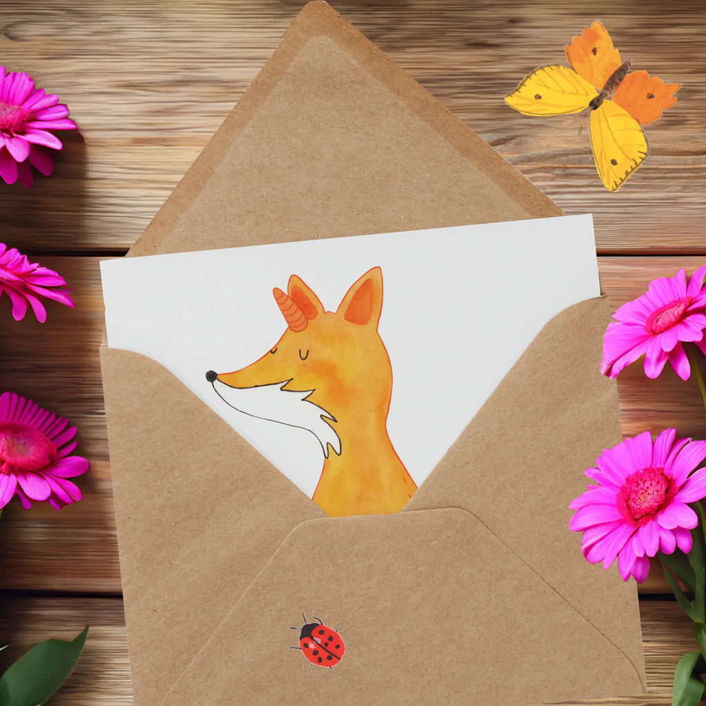 Deluxe Card unicorn Fox Hochwertige Klappkarte, Grußkarte, Hochzeitskarte, Glückwunschkarte, Einladungskarte, Hochwertige Grußkarte, Karte, Geburtstagskarte, Klappkarte, Einhorn, Einhörner, Einhorn Deko, Unicorn, Unicorns, Füchse, Fuchshorn, Fuchs, Fuchshörnchen, Foxycorn