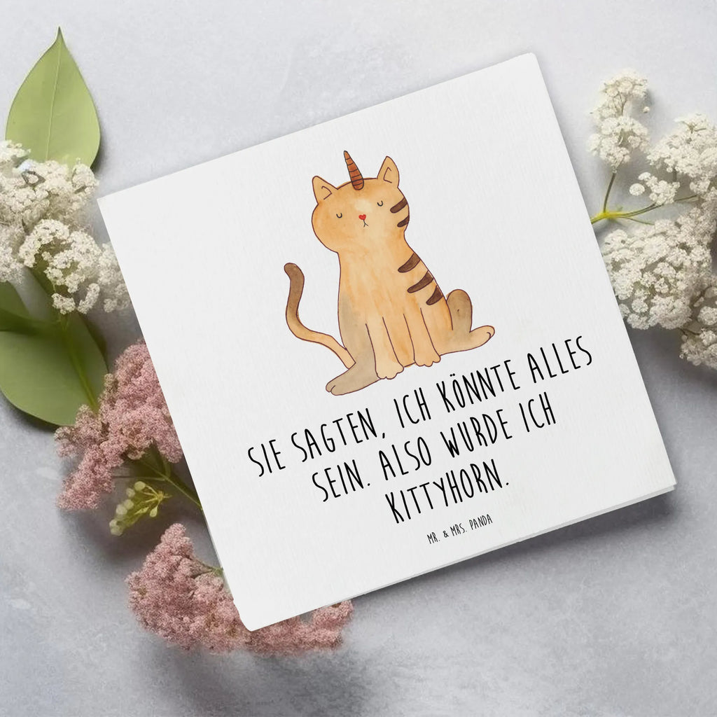 Deluxe Card unicorn Cat Hochzeitskarte, Klappkarte, Karte, Hochwertige Klappkarte, Hochwertige Grußkarte, Einladungskarte, Grußkarte, Geburtstagskarte, Glückwunschkarte, Einhorn, Einhörner, Einhorn Deko, Unicorn, Katzenhorn, Mieze, Einhornpower, Kittyhorn, Einhornkatze, Regenbogen, Katzer, Erwachsenwerden, Katze, Glitzer
